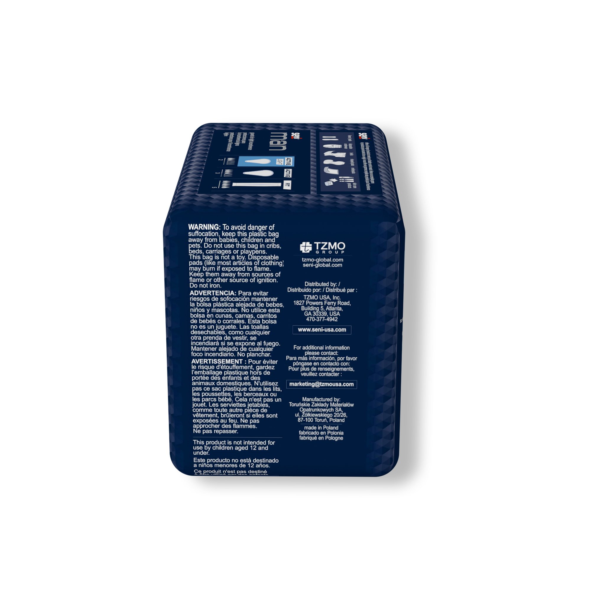 TZMO USA Inc S-AL15-US1 - Seni® Man Active Light Bladder Control Guards - 15/Pack, 90/Case