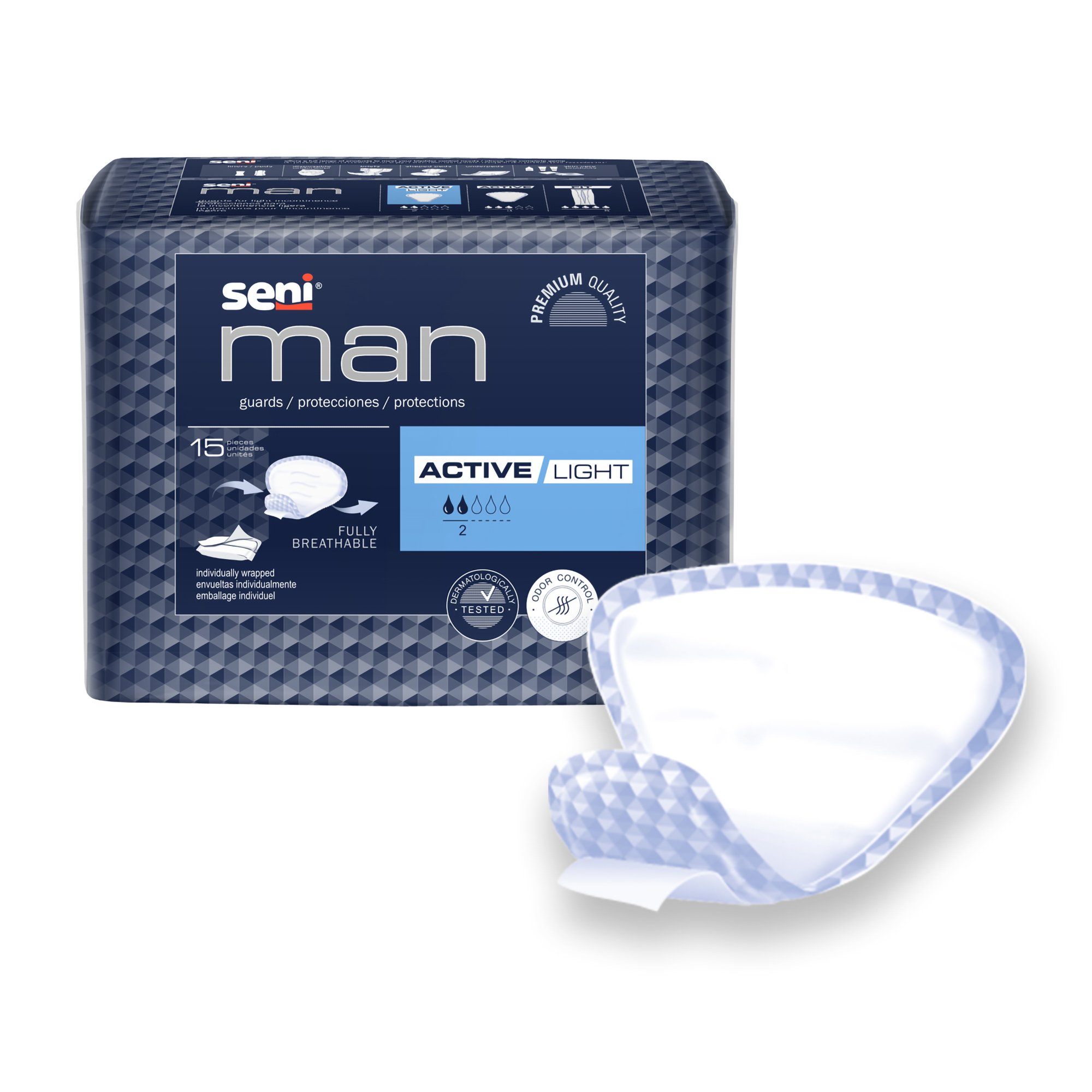 TZMO USA Inc S-AL15-US1 - Seni® Man Active Light Bladder Control Guards - 15/Pack, 90/Case