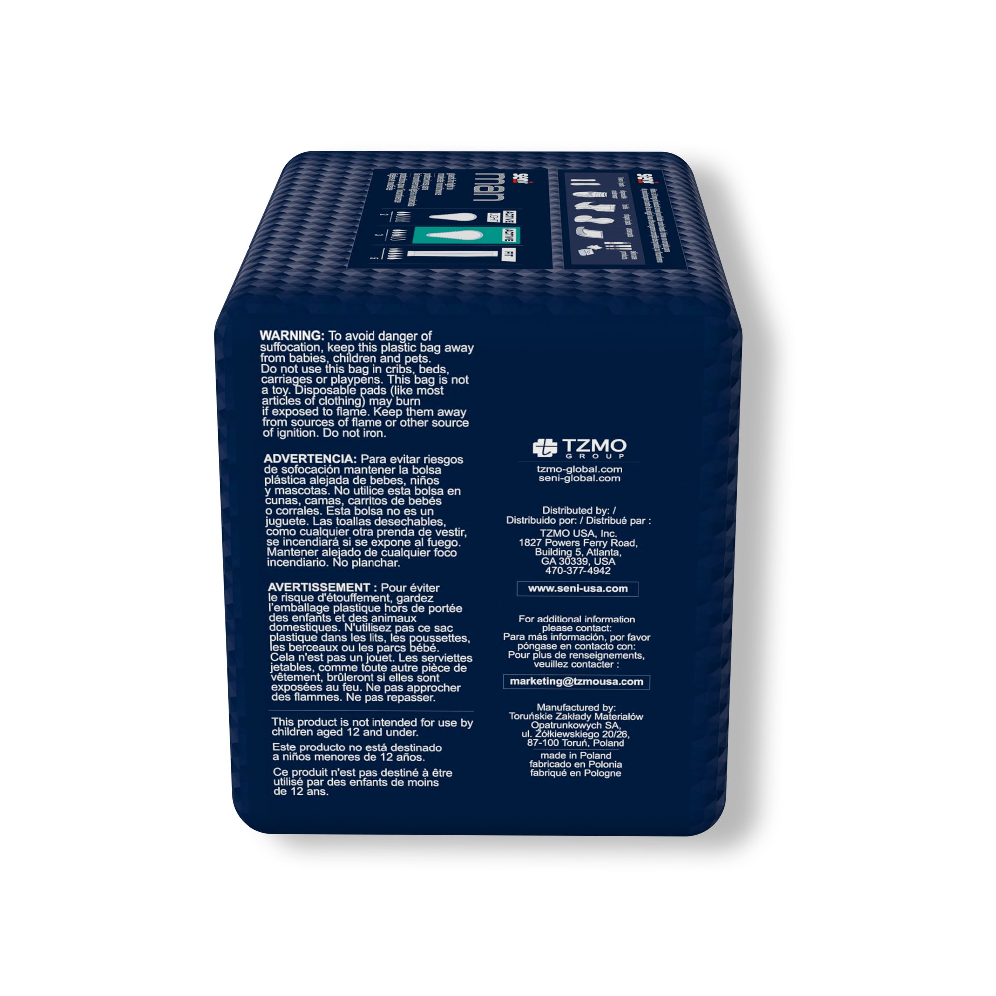 TZMO USA Inc S-A015-US1 - Seni® Man Active Bladder Control Guards - 15/Pack, 90/Case