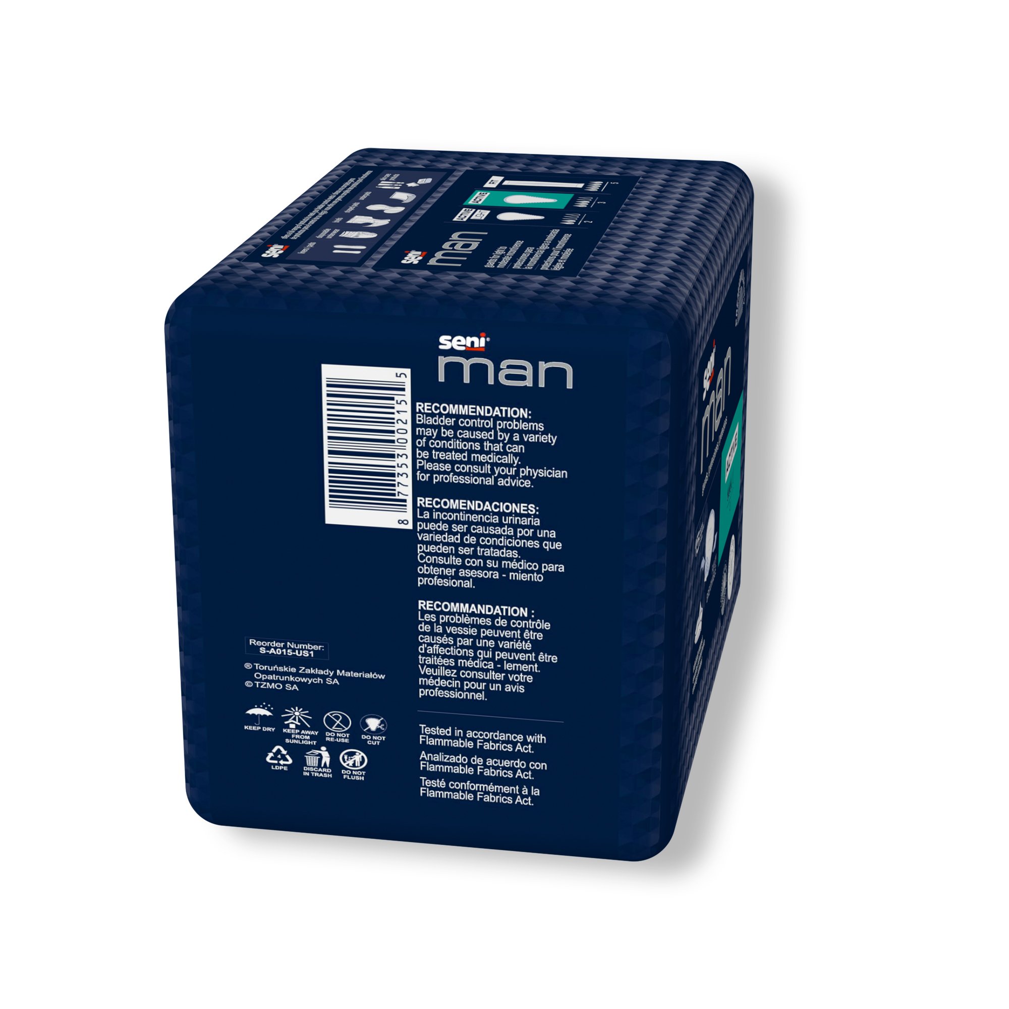TZMO USA Inc S-A015-US1 - Seni® Man Active Bladder Control Guards - 15/Pack, 90/Case
