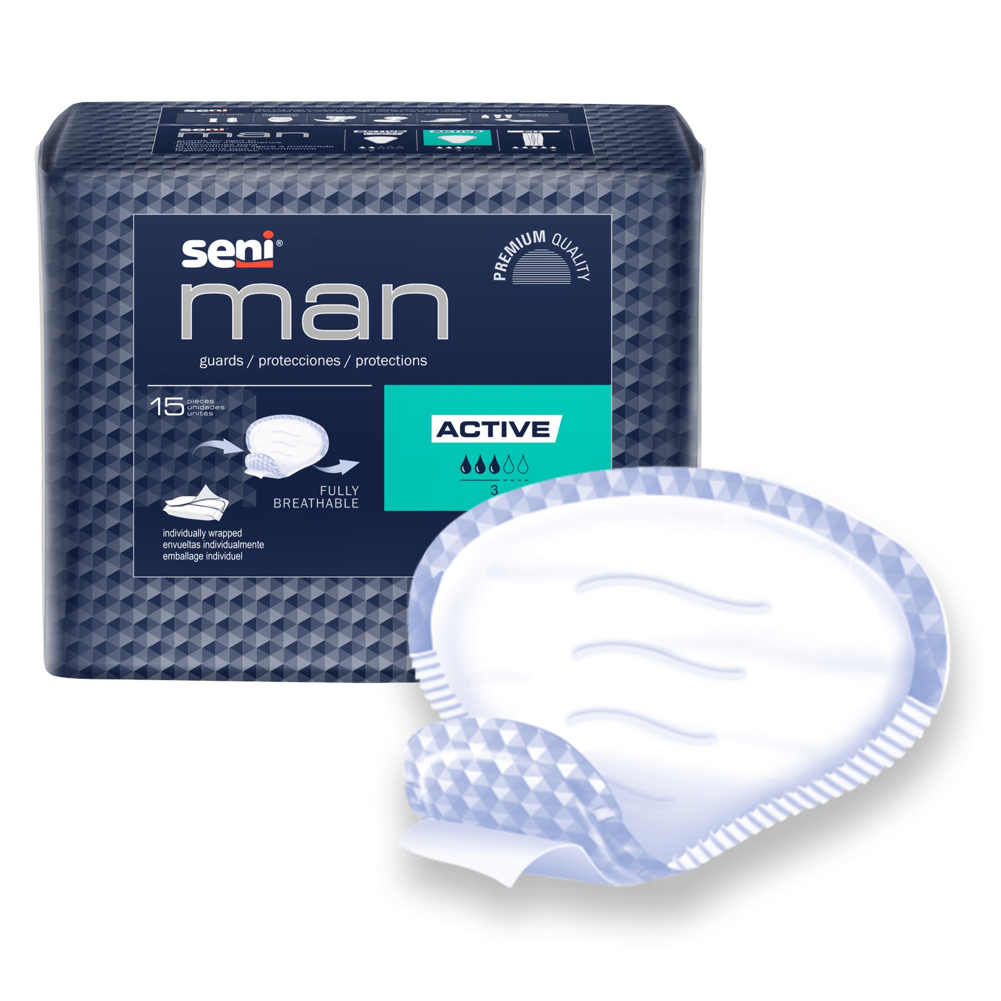 TZMO USA Inc S-A015-US1 - Seni® Man Active Bladder Control Guards - 15/Pack, 90/Case