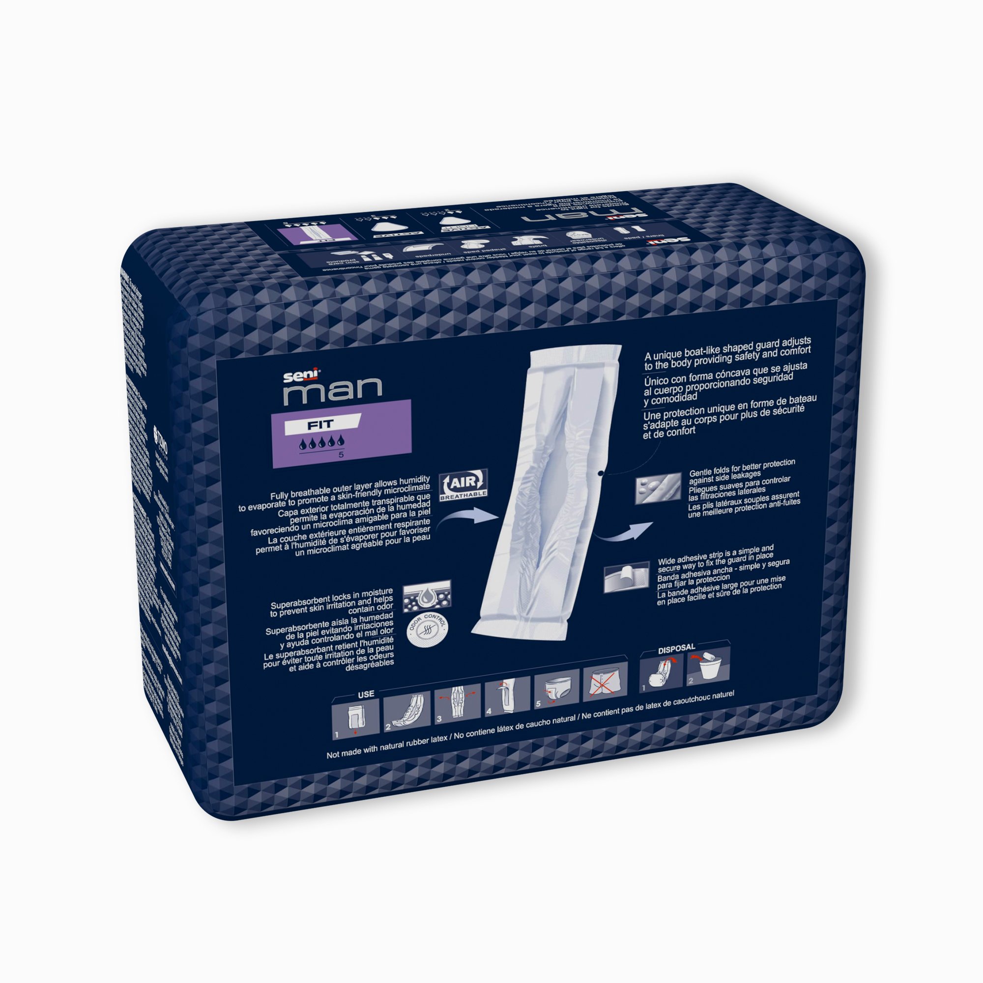 TZMO USA Inc S-FT10-US1 - Seni® Man Fit Bladder Control Guards - 10/Pack, 60/Case