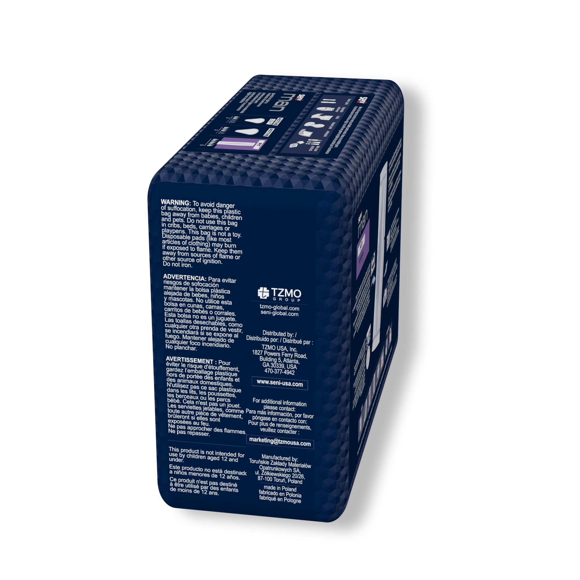 TZMO USA Inc S-FT10-US1 - Seni® Man Fit Bladder Control Guards - 10/Pack, 60/Case