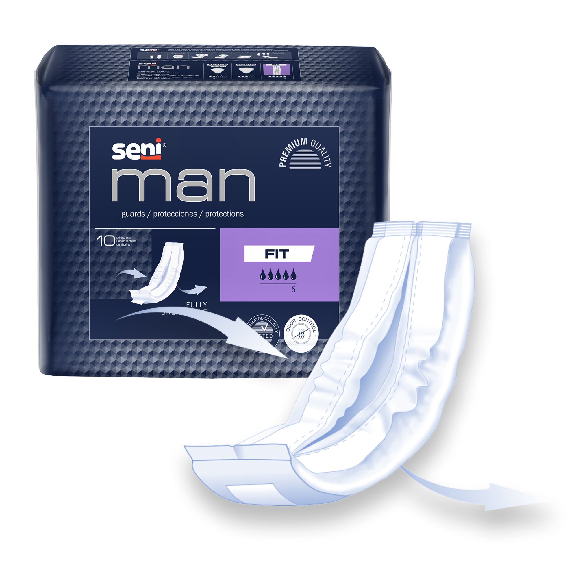 TZMO USA Inc S-FT10-US1 - Seni® Man Fit Bladder Control Guards - 10/Pack, 60/Case