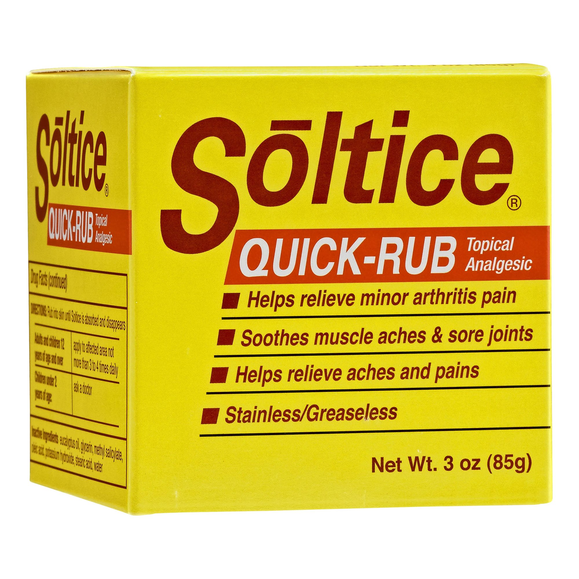 Oakhurst Company 01116910012 - Soltice® Quick Rub Topical Analgesic - 1/Each