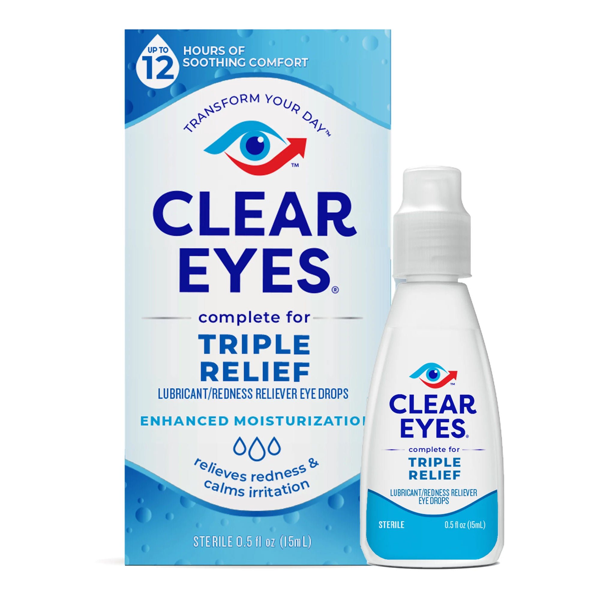 Prestige Medical - 67811225433 Clear Eyes® Triple Action Lubricant Redness Reliever Eye Drops