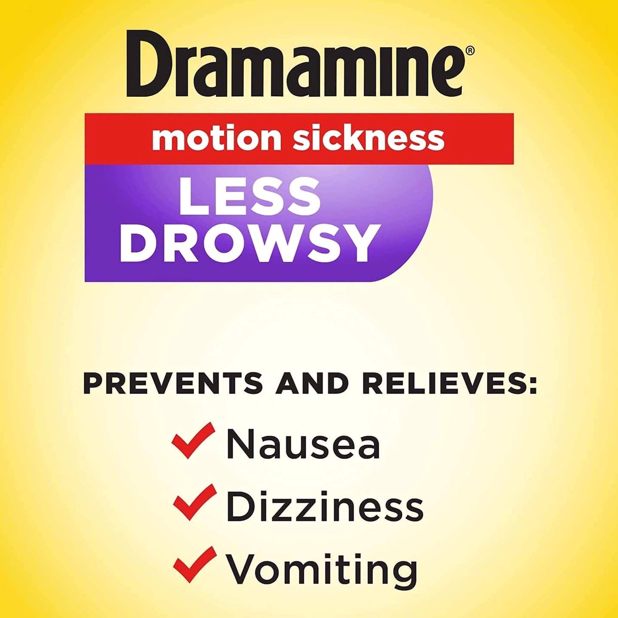 Prestige Medical 83124800198 - Dramamine® Motion Sickness Meclizine Antiemetic Less Drowsy Tablets - 8/Box