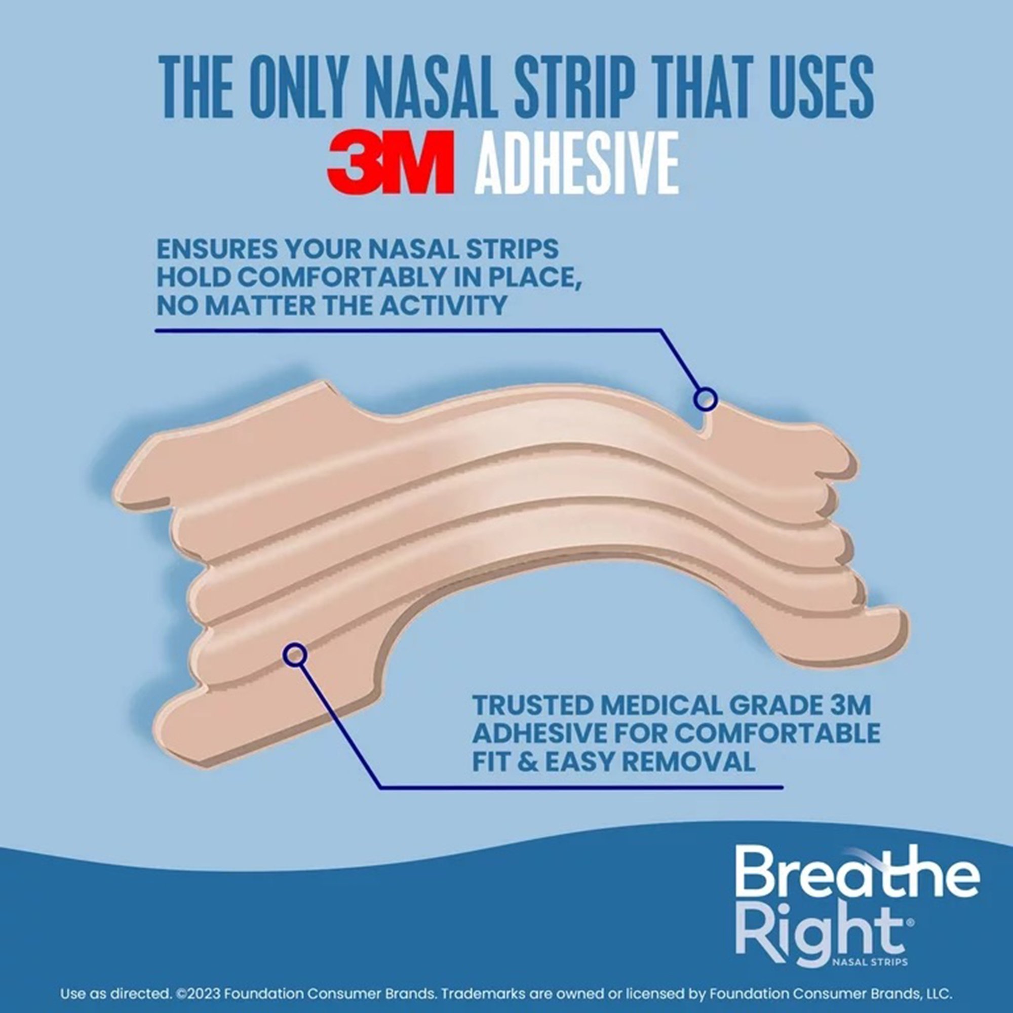 Foundation Consumer Healthcare LLC 81007180002 - Breathe Right Nasal Strips, Extra Strength - 26/Box