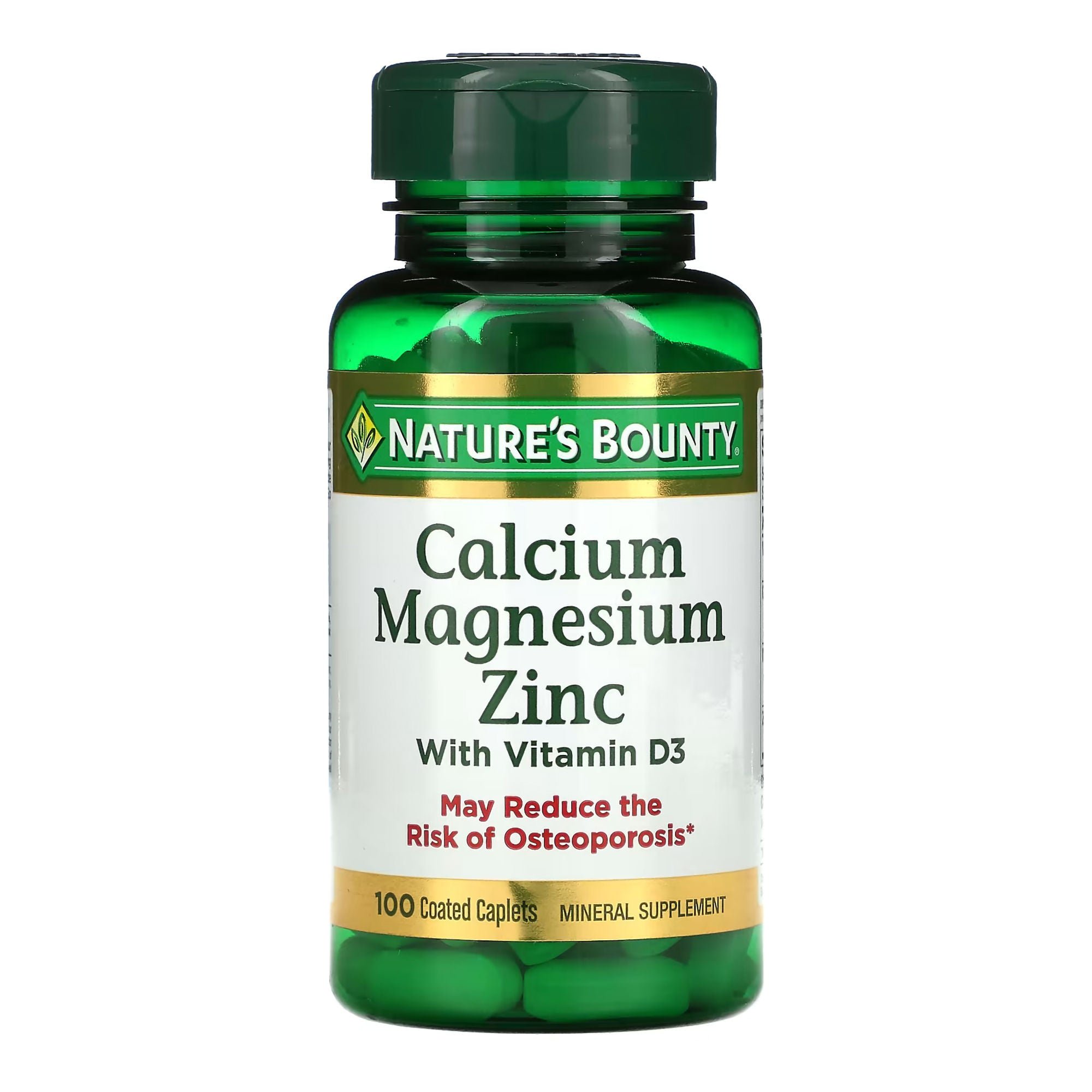 US Nutrition - 74312004290 Nature's Bounty® Calcium Magnesium Zinc Coated Caplets