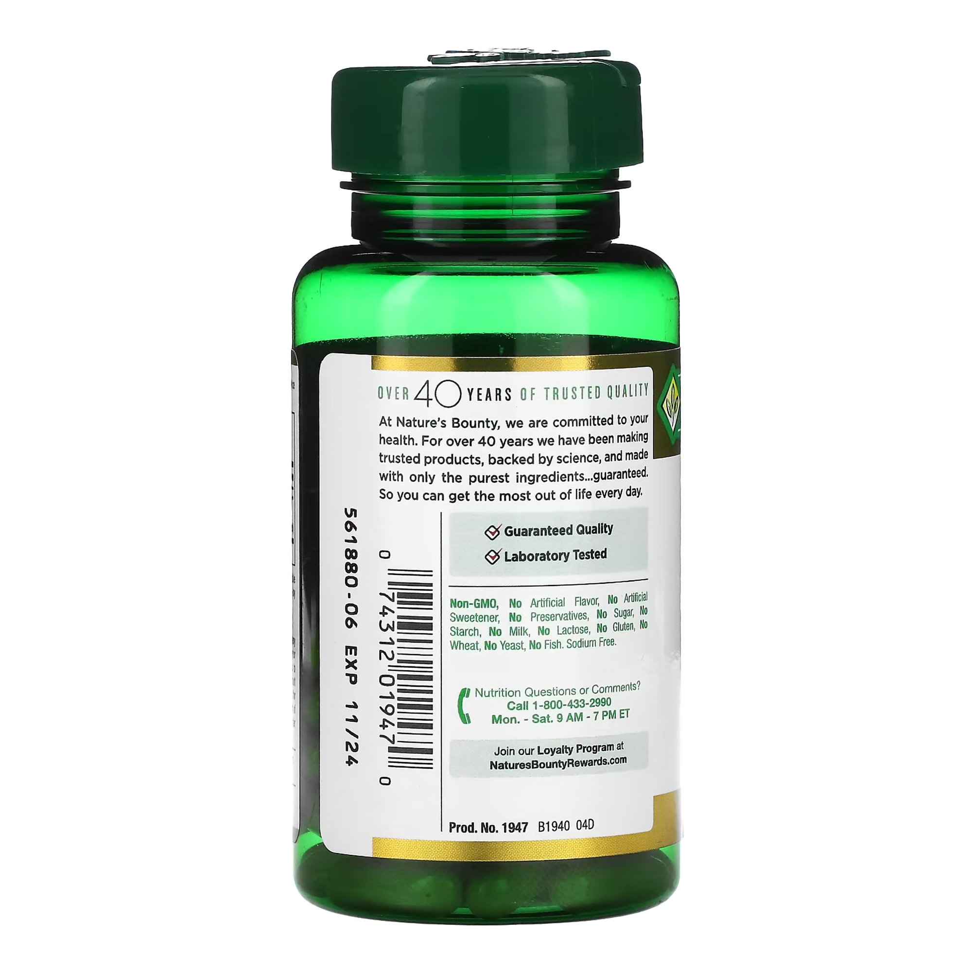 US Nutrition 07431201947 - Nature's Bounty Milk Thistle 1000 mg Herbal Supplement Softgels - 1/Bottle