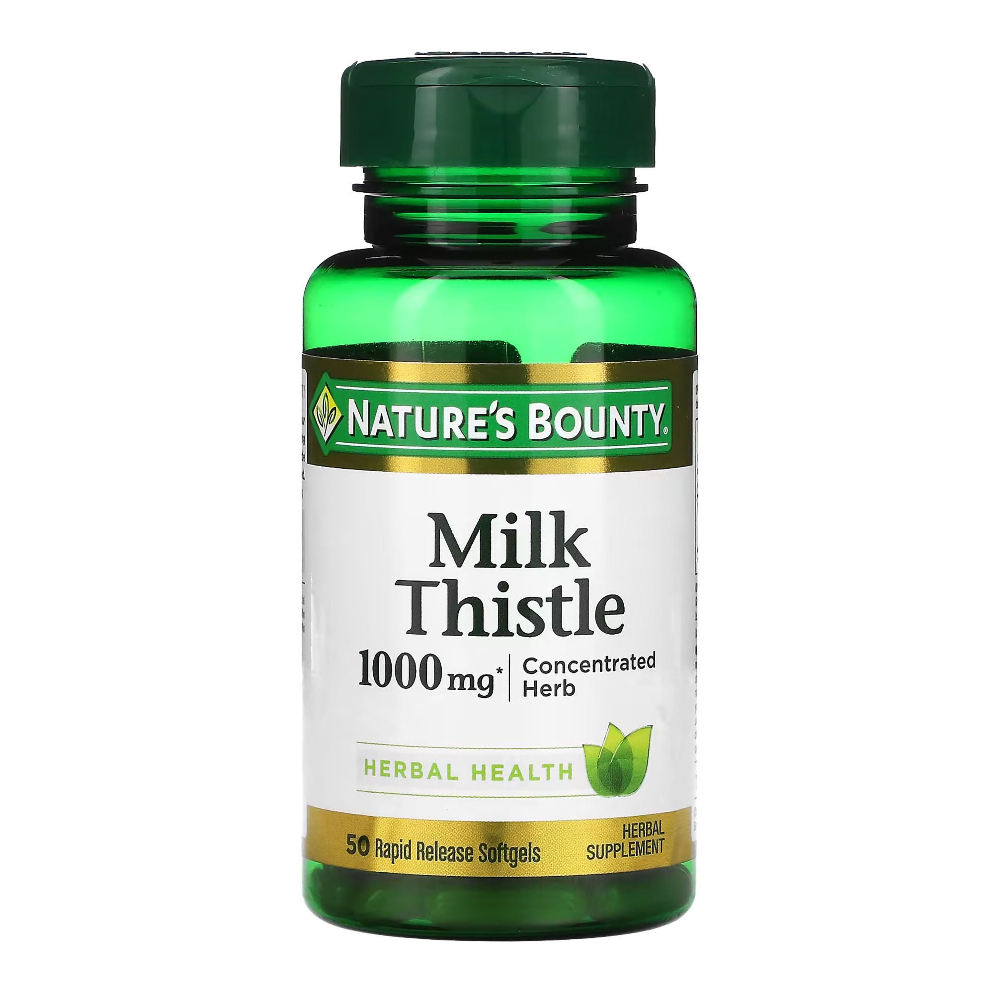 US Nutrition - 07431201947 Nature's Bounty Milk Thistle 1000 mg Herbal Supplement Softgels