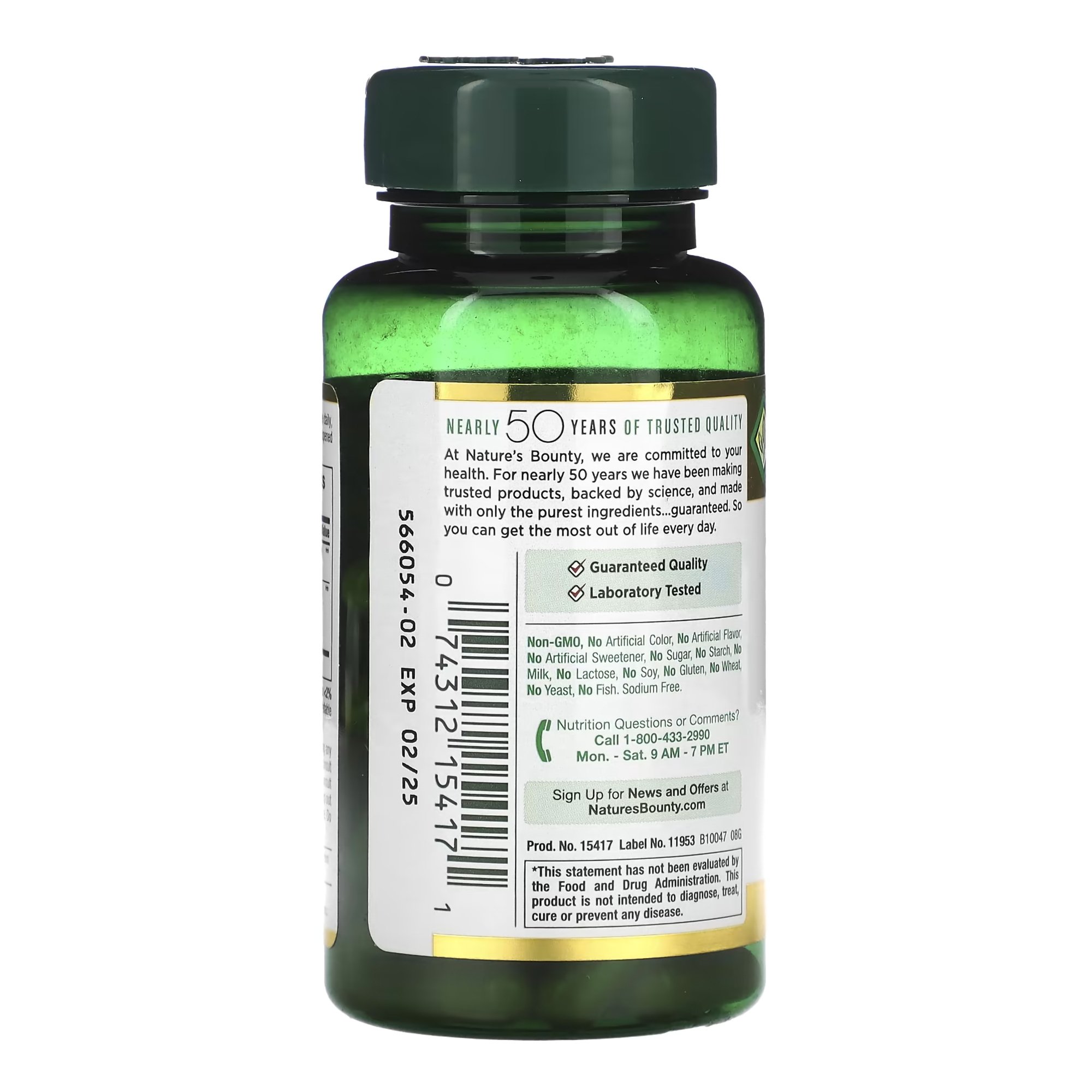 US Nutrition 74312154171 - Nature's Bounty® Turmeric 450 mg Capsules - 1/Bottle