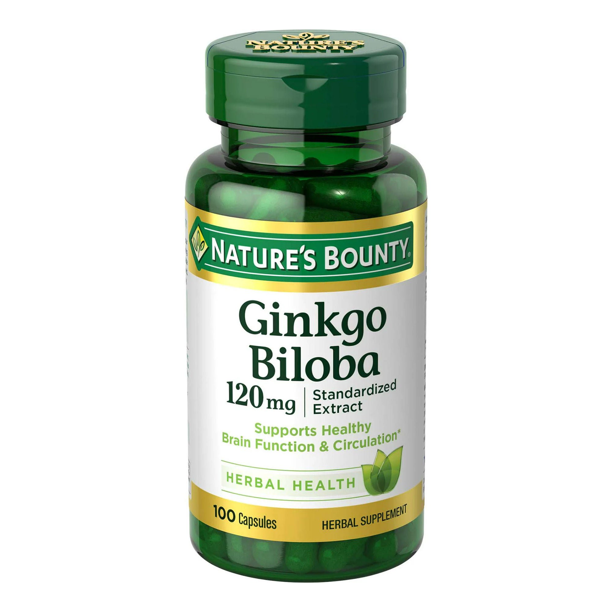 US Nutrition - 07431204544 Nature's Bounty® Ginkgo Biloba 120 mg Capsules