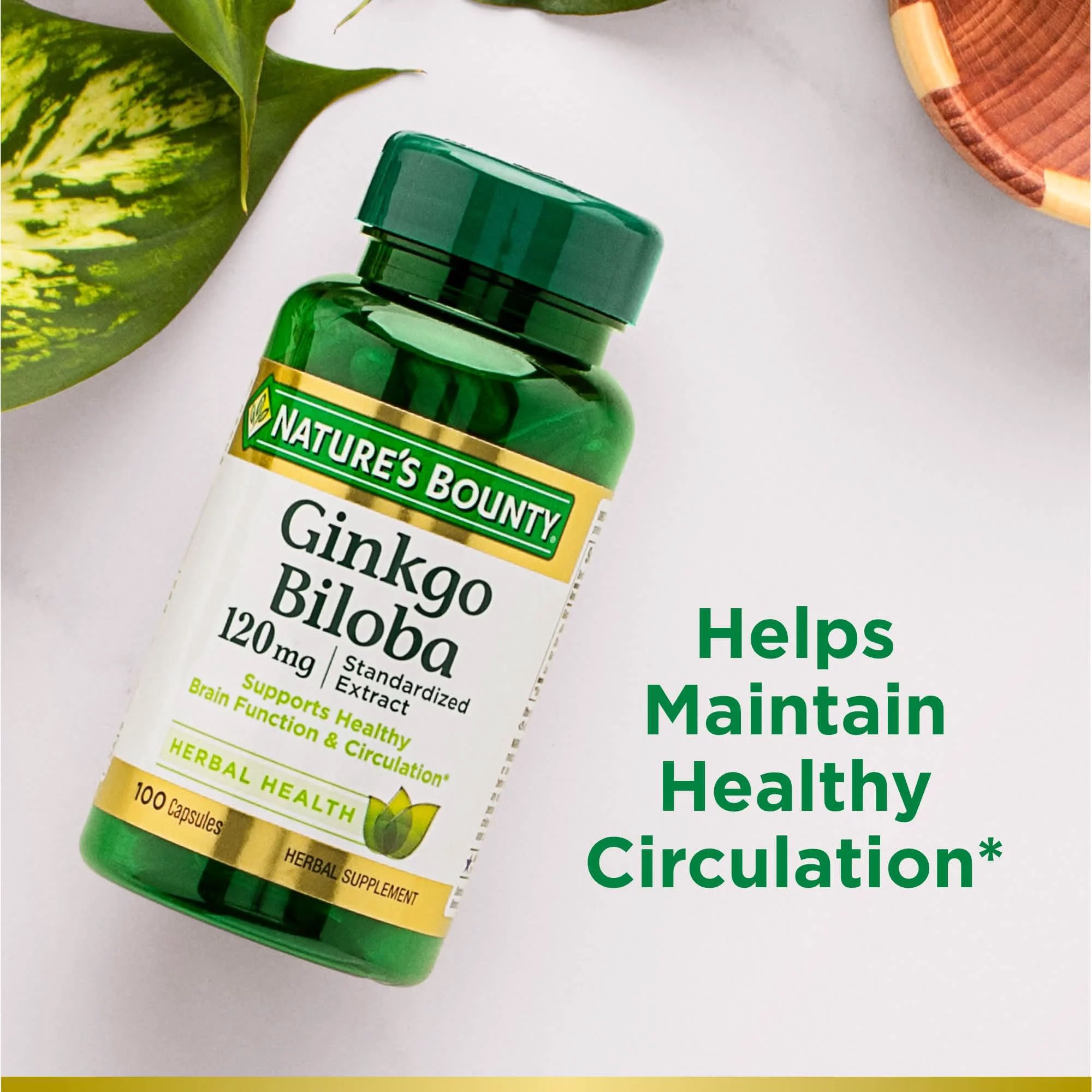 US Nutrition 07431204544 - Nature's Bounty® Ginkgo Biloba 120 mg Capsules - 1/Bottle