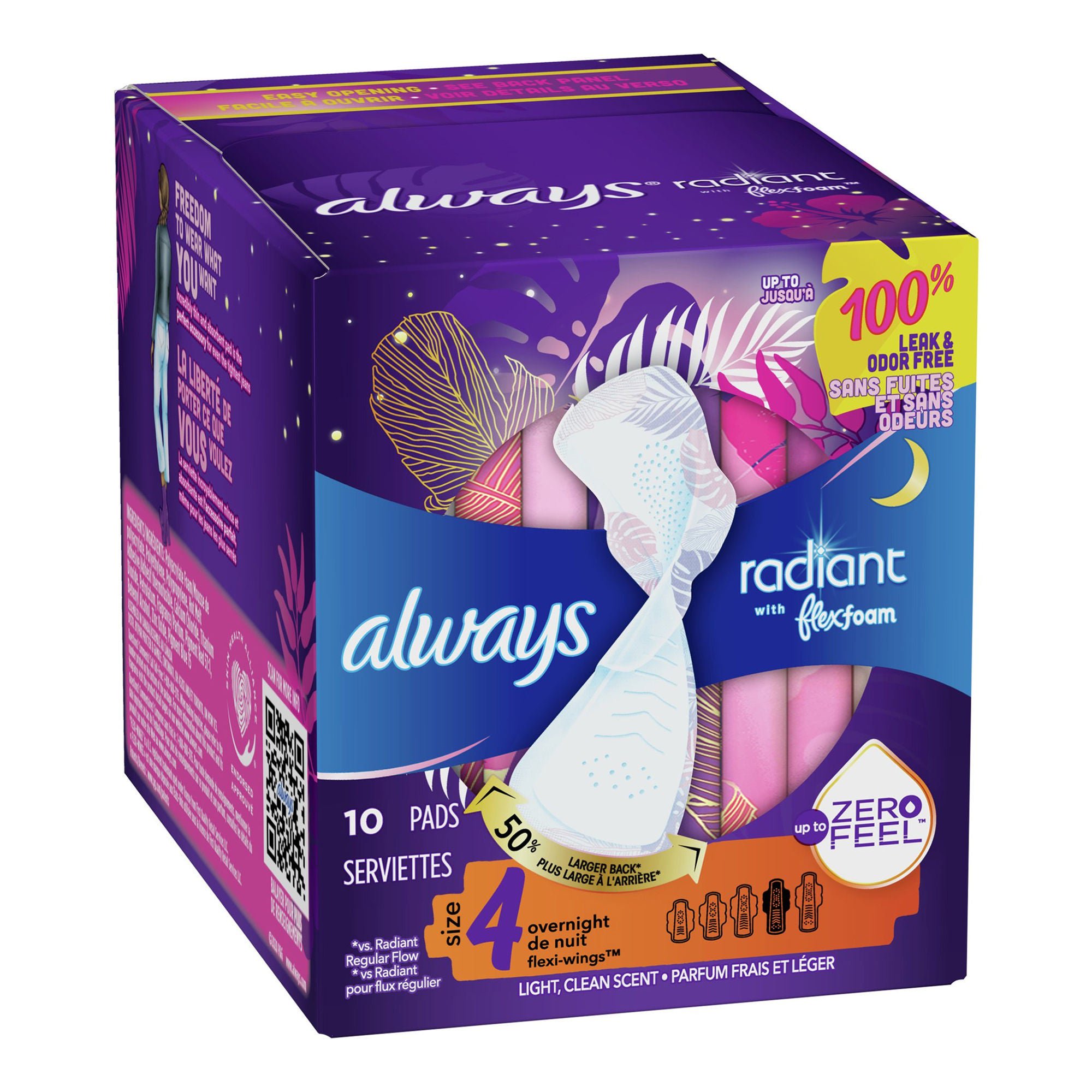Procter & Gamble - 03700081811 Always® Radiant Overnight Pads