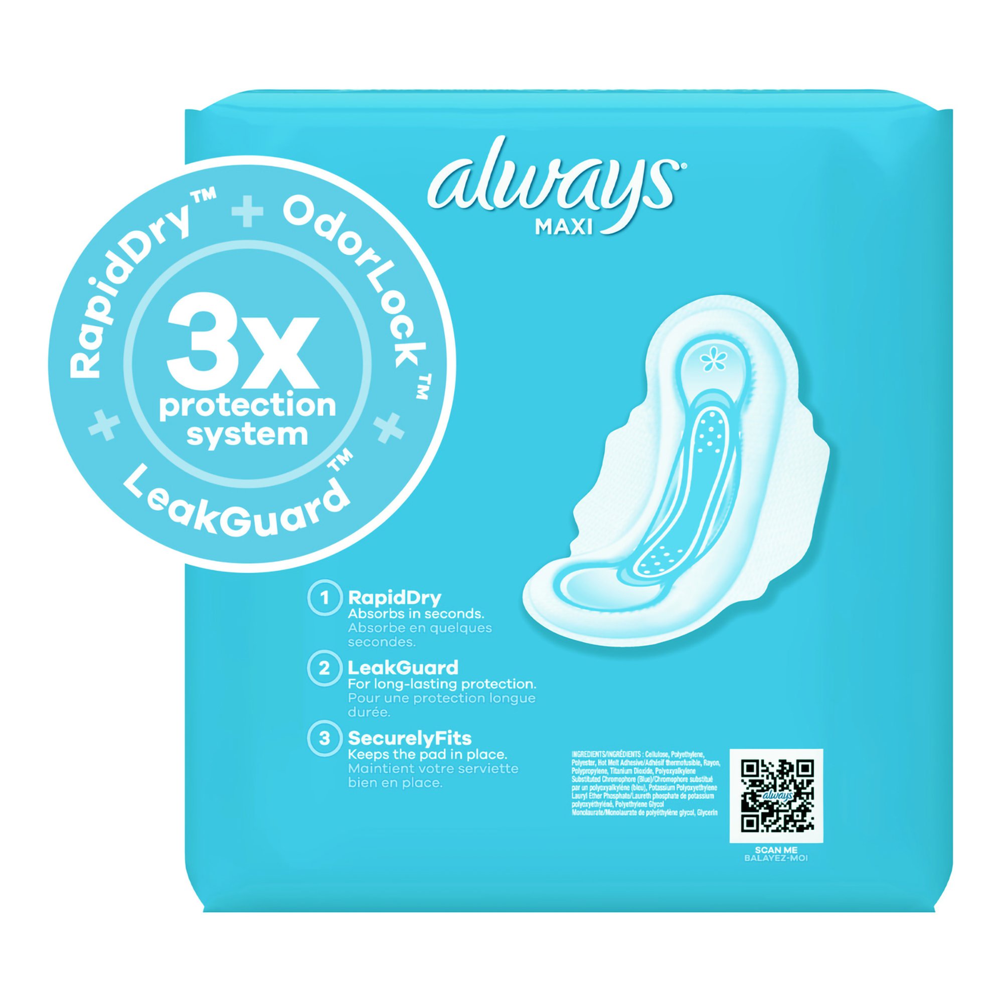 Procter & Gamble 03700098727 - Always® MAXI Extra Long Super Pads with Wings, Size 3 - 33/Pack