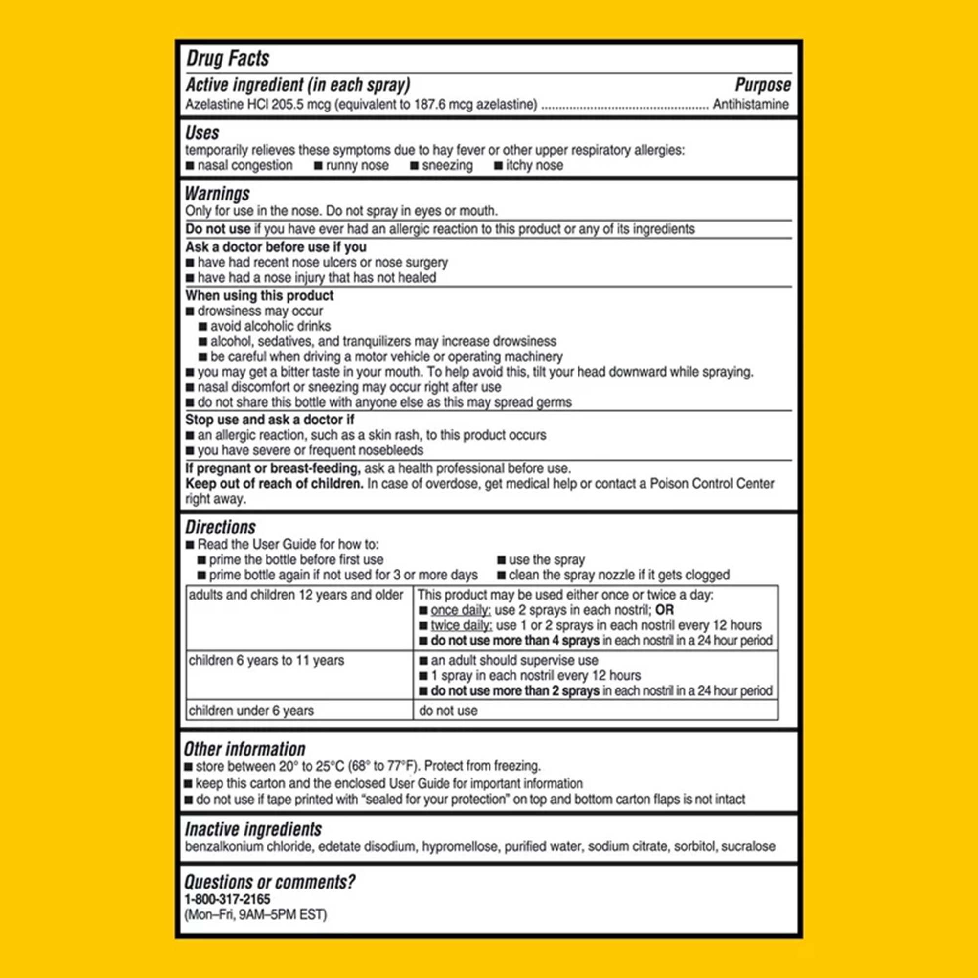 Bayer 00280006502 - Astepro Allergy Antihistamine Nasal Spray - 1/Each