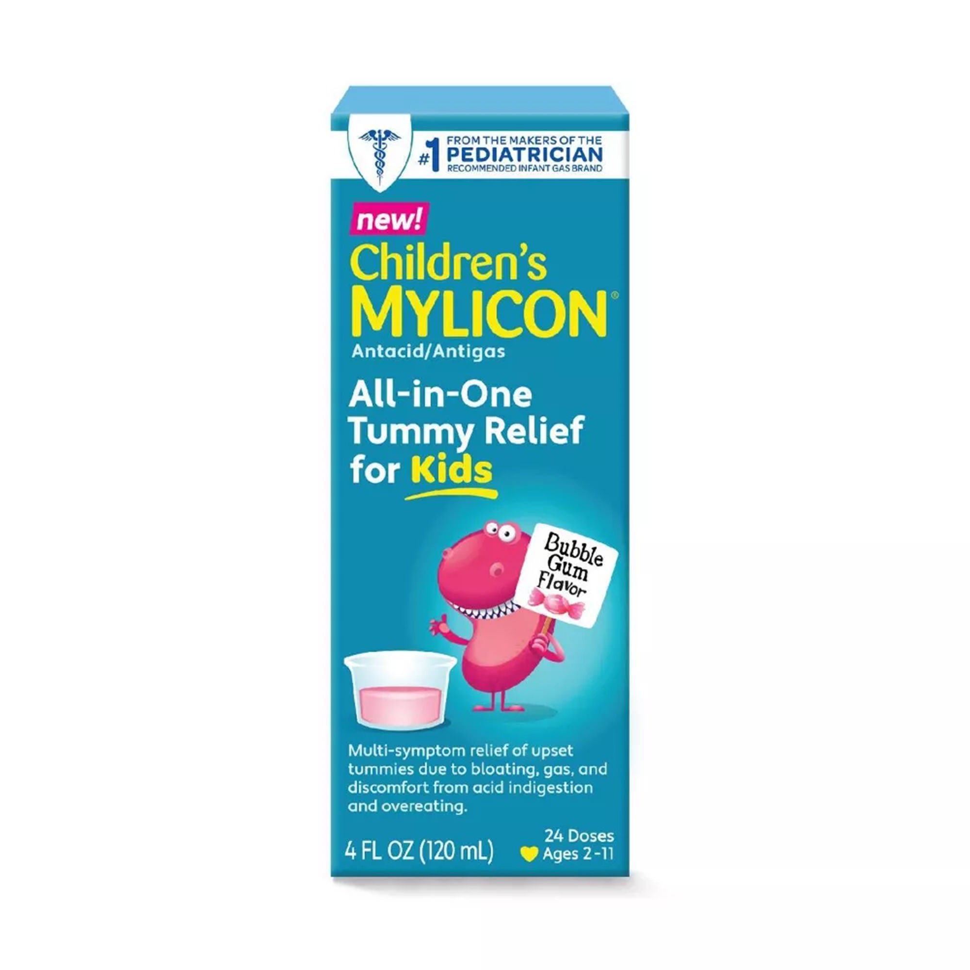 Infirst Healthcare Inc - 62372041004 Mylicon Children's All-in-One Tummy Relief For Kids Bubble Gum Flavor
