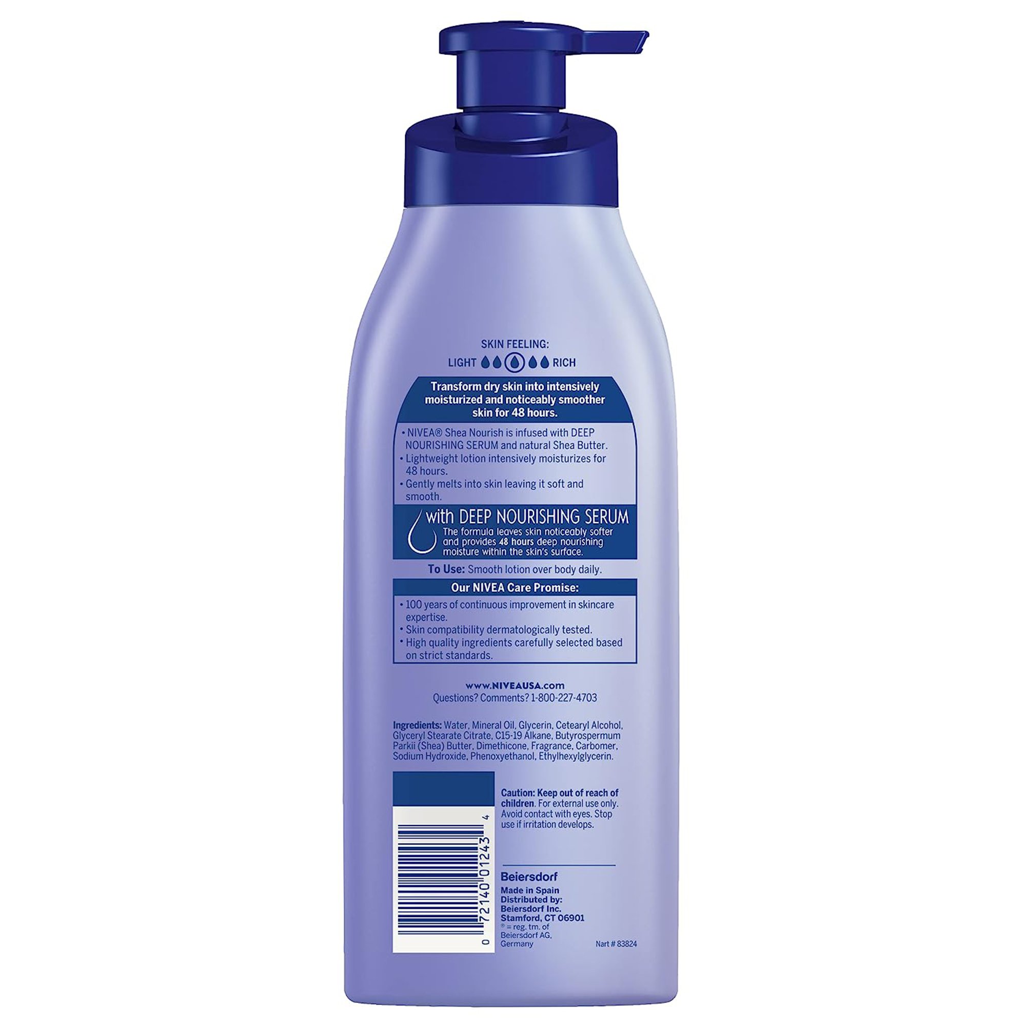 Beiersdorf 07214001243 - NIVEA® Shea Nourish Body Lotion, 16.9 oz. - 1/Each