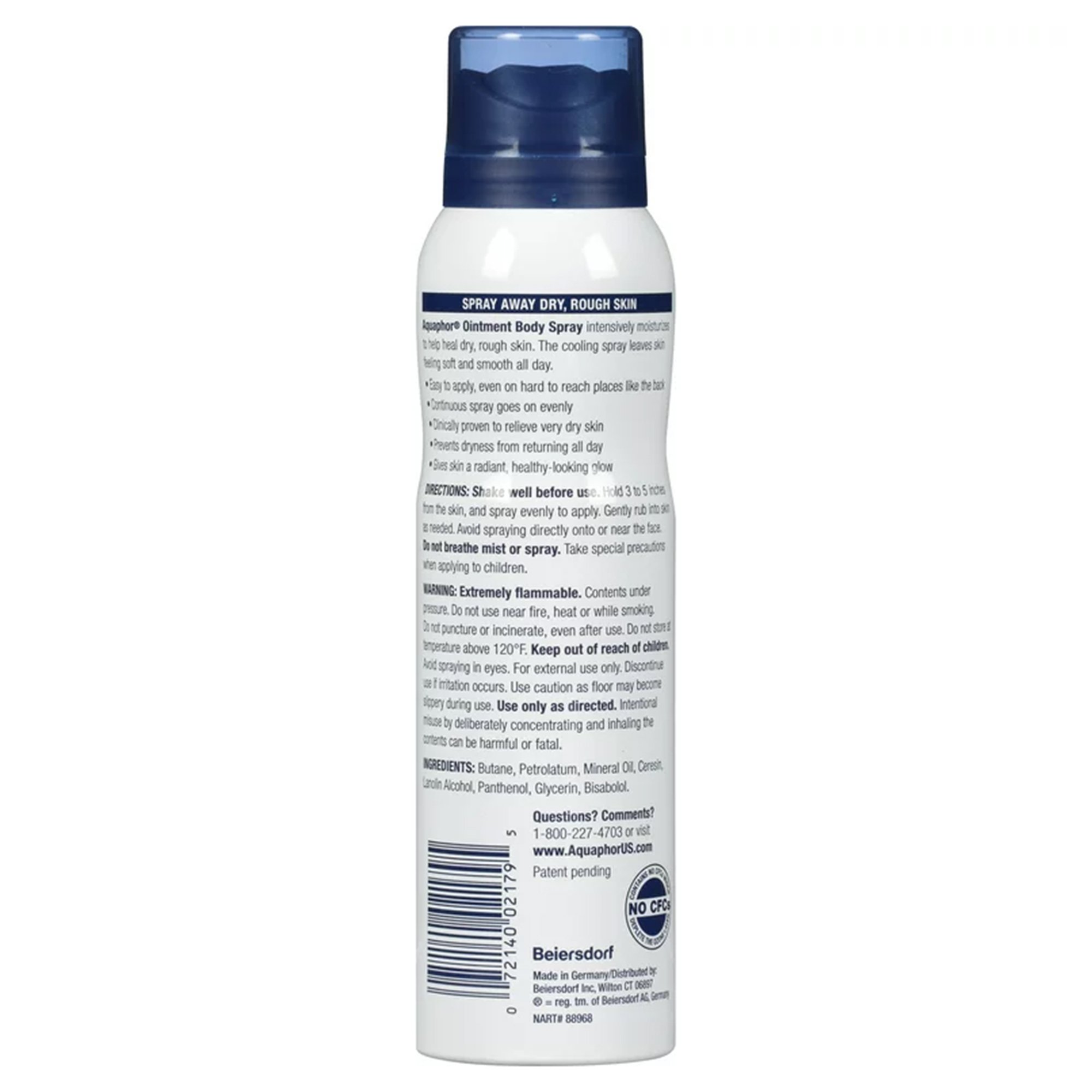 Beiersdorf 07214002179 - Aquaphor Advanced Therapy Ointment Body Spray, 3.7-ounce Aerosol Can - 1/Each