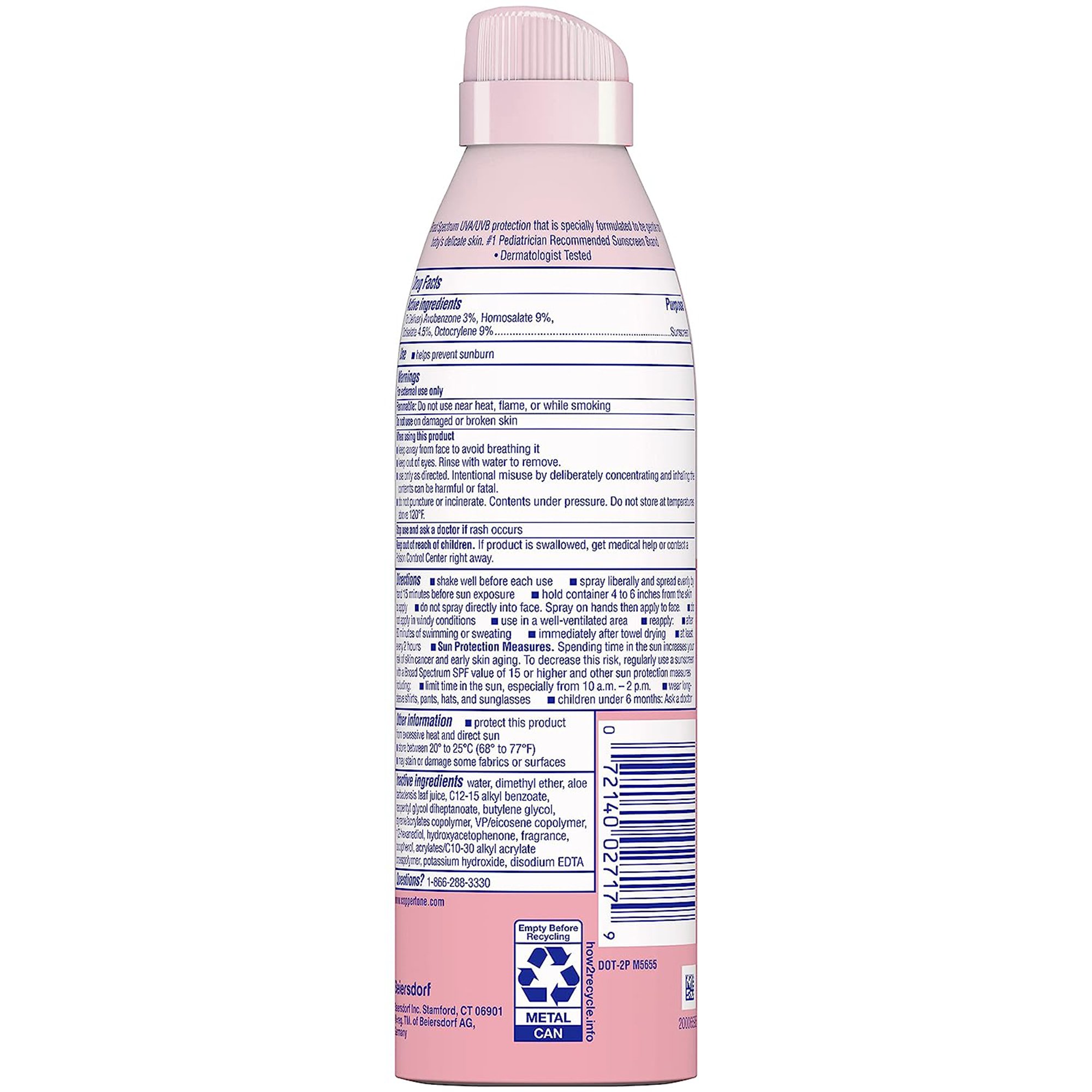 Beiersdorf 07214002717 - Coppertone® Water Babies Sunscreen Spray, SPF 50 - 1/Each