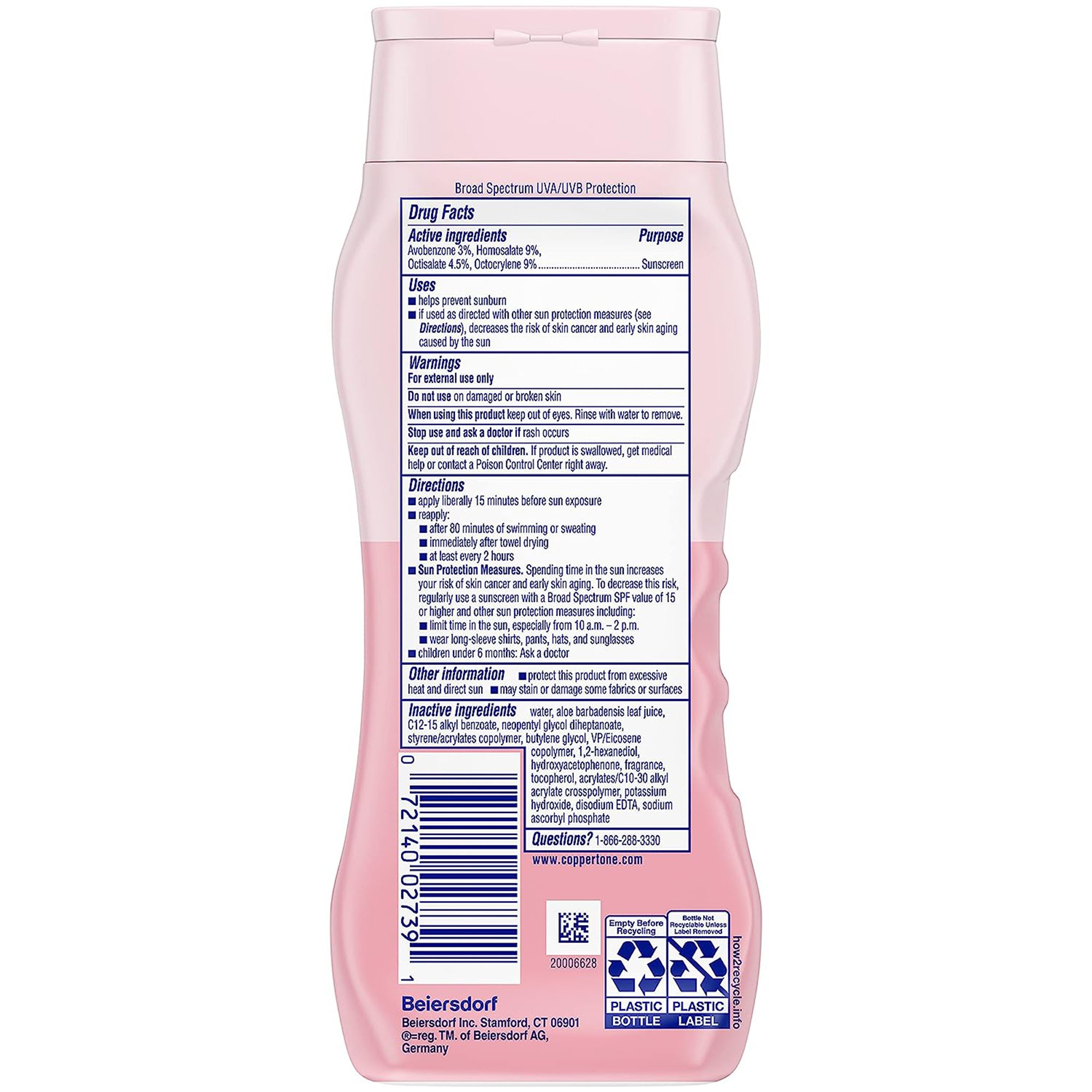 Beiersdorf 07214002739 - Coppertone® Water Babies SPF 50 Sunscreen Lotion, 8 oz. - 1/Each