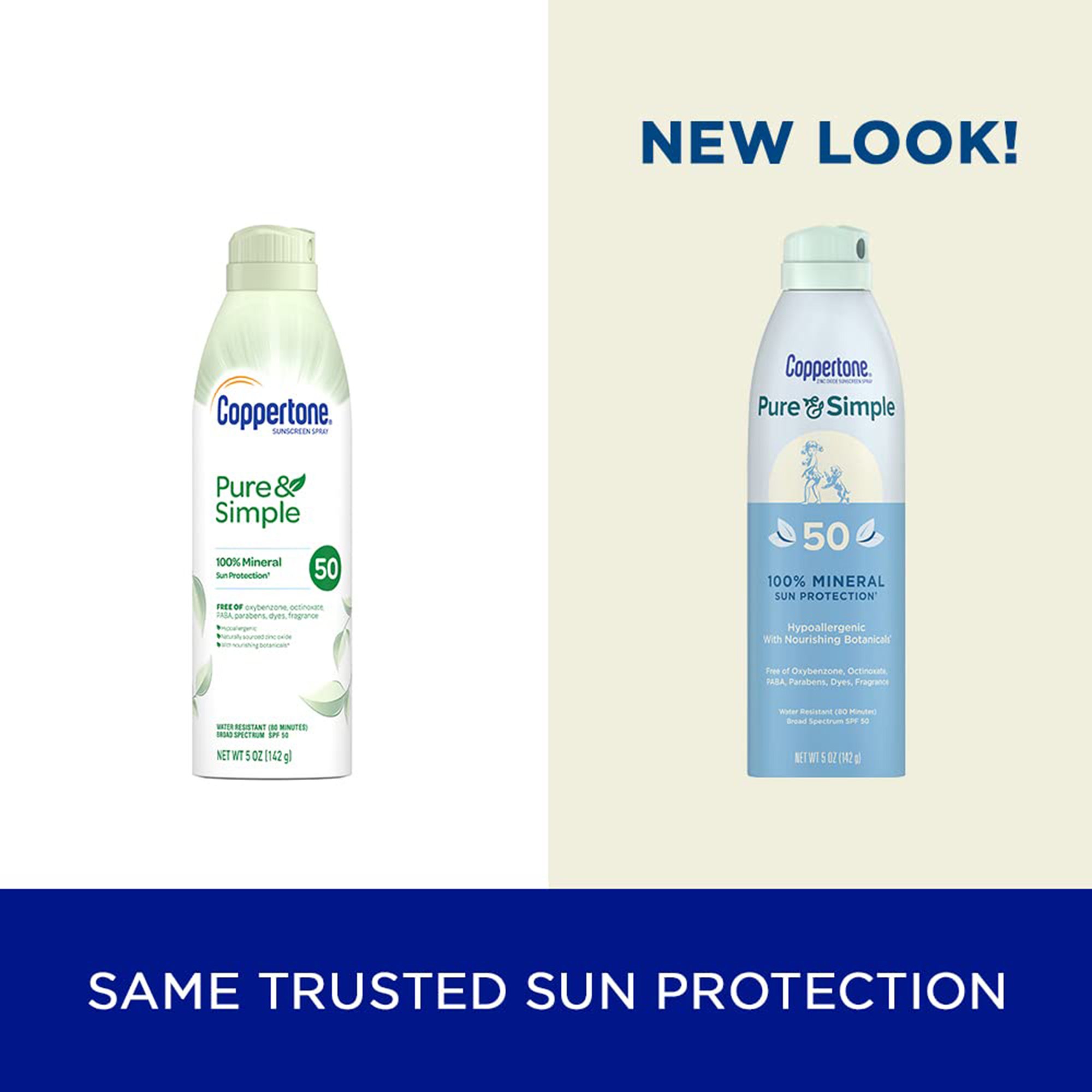Beiersdorf 07214002883 - Coppertone® Pure and Simple SPF 50 Mineral Sunscreen Spray, 5 oz. - 1/Each