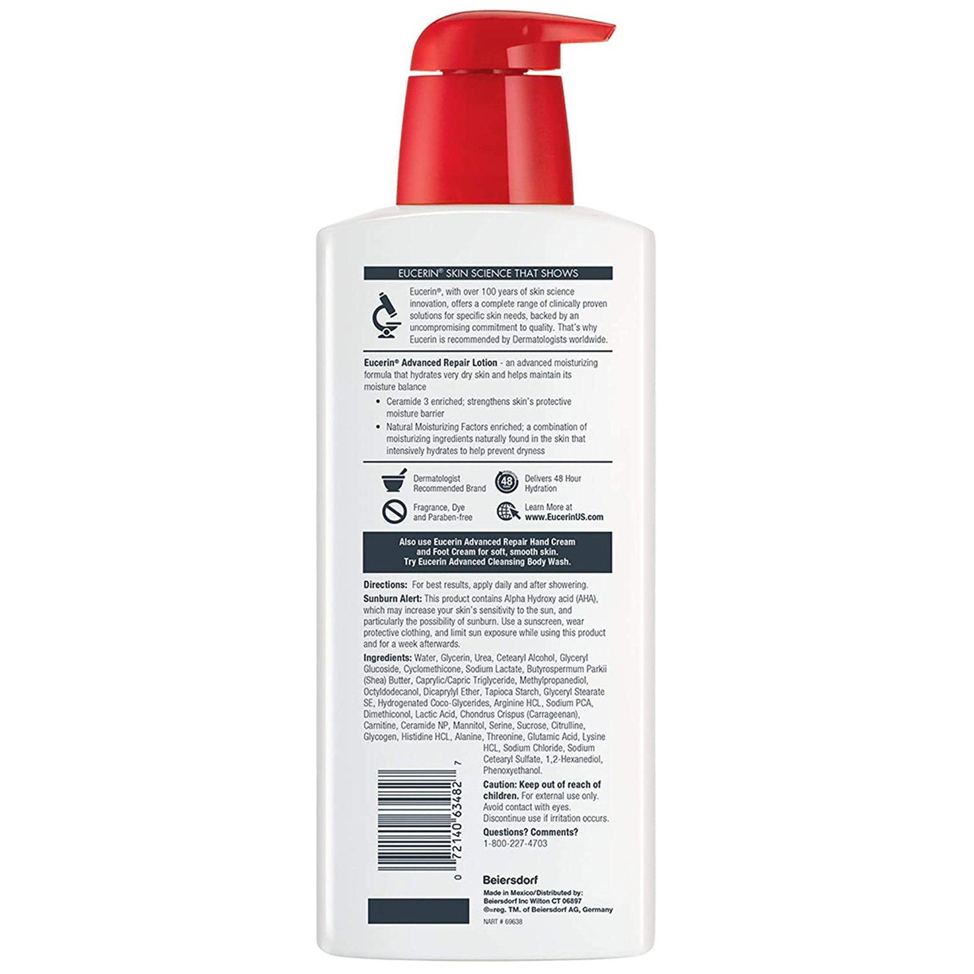 Beiersdorf 07214063482 - Eucerin® Advanced Repair Lotion, 16.9 oz. - 1/Each