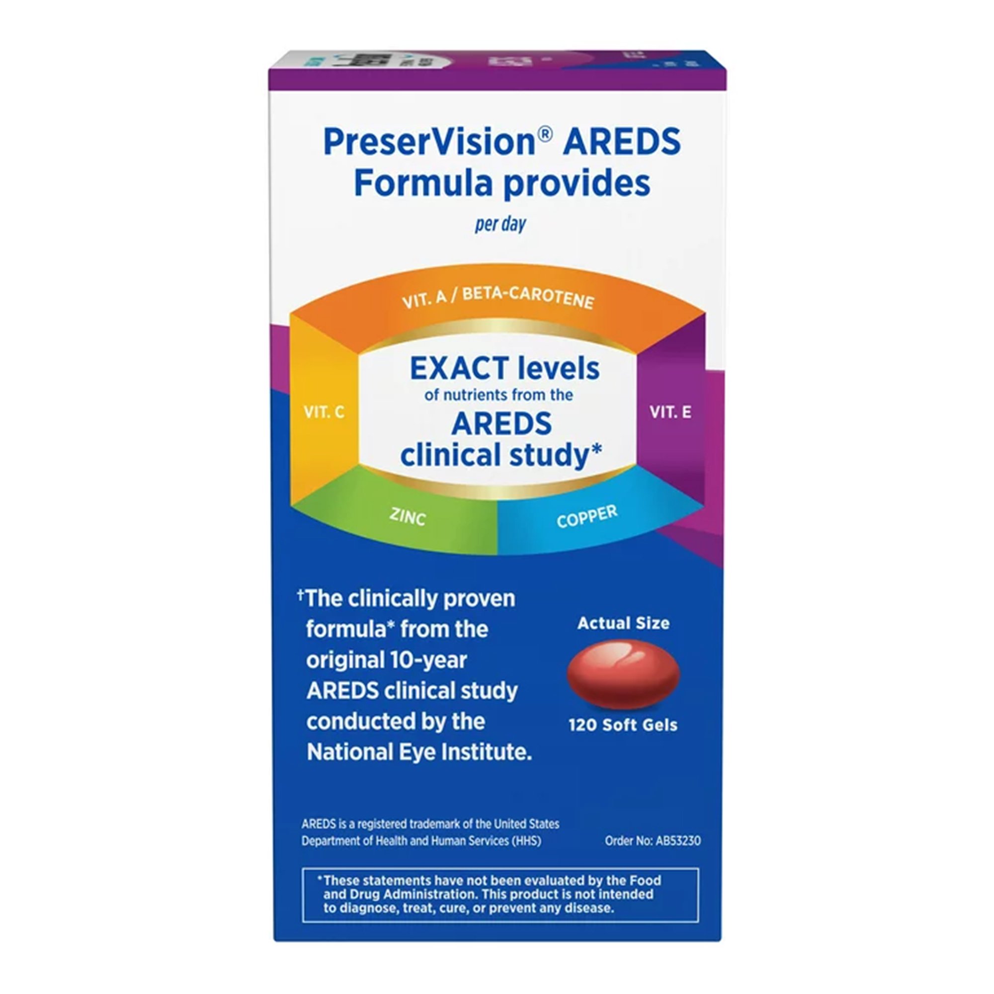 Bausch & Lomb Americas Inc 32420853230 - Bausch + Lomb PreserVision AREDS Soft Gels - 1/Bottle