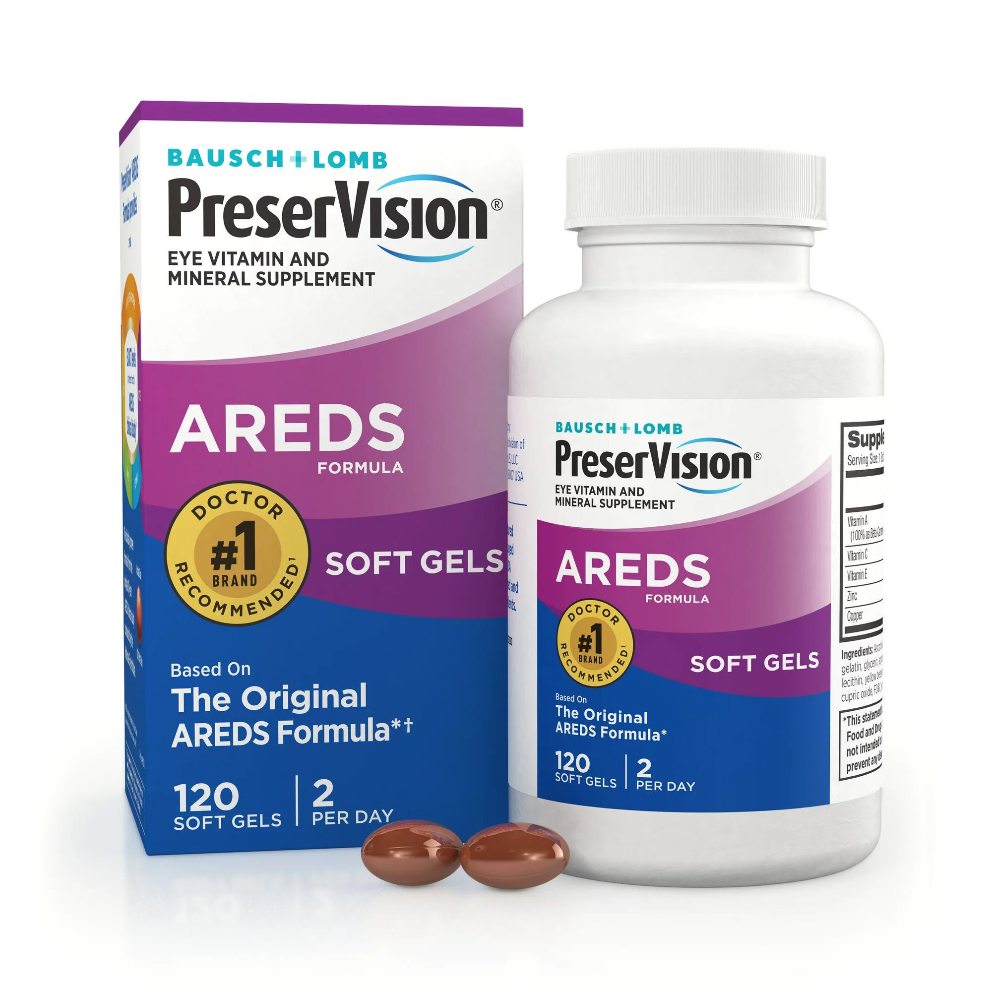 Bausch & Lomb Americas Inc - 32420853230 Bausch + Lomb PreserVision AREDS Soft Gels