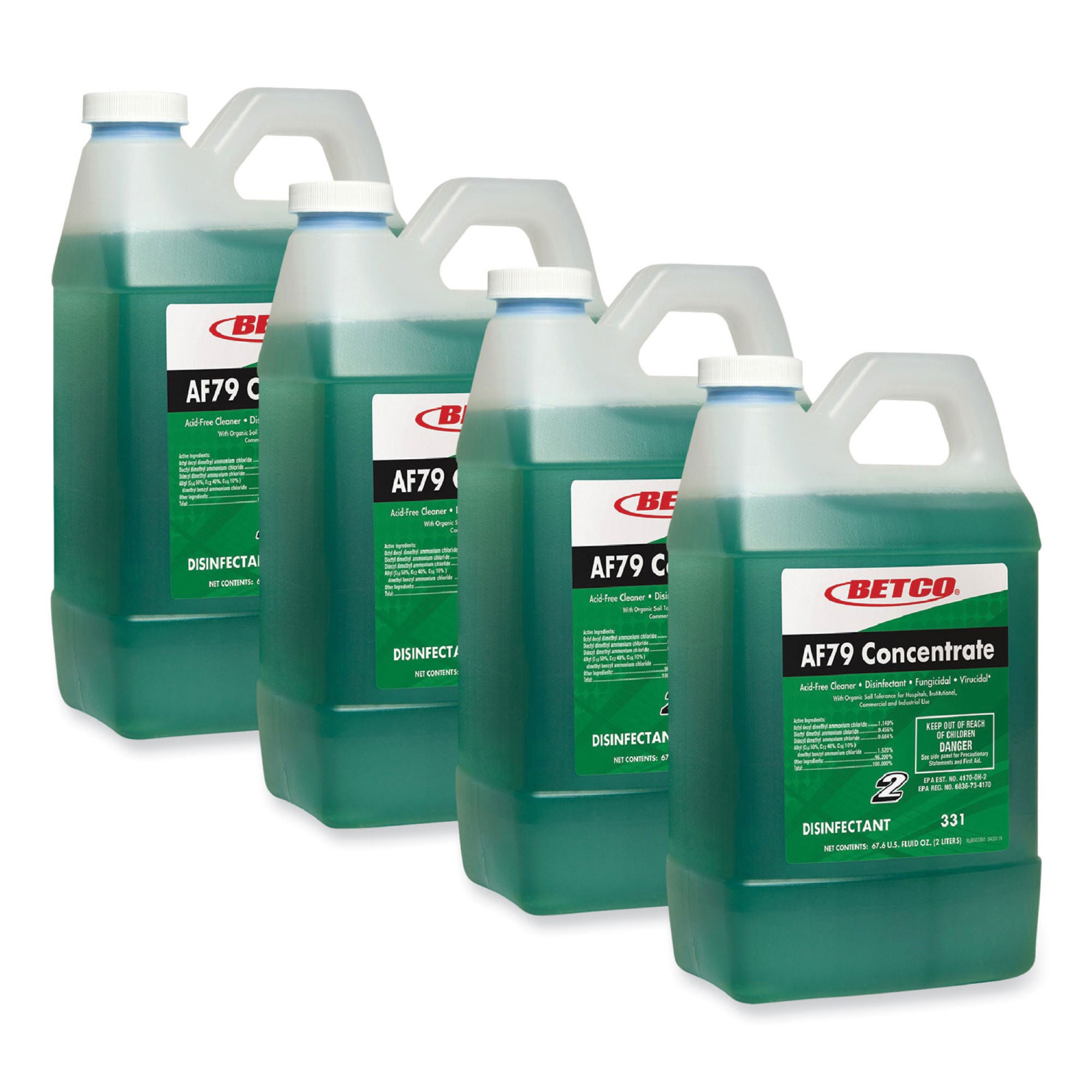 Essendant Co-United Stationers - BET3314700 Surface Disinfectant Cleaner Betco® AF79 Concentrate Nonacidic Manual Pour Liquid Concentrate 2 Liter Jug Ocean Breeze Scent NonSterile