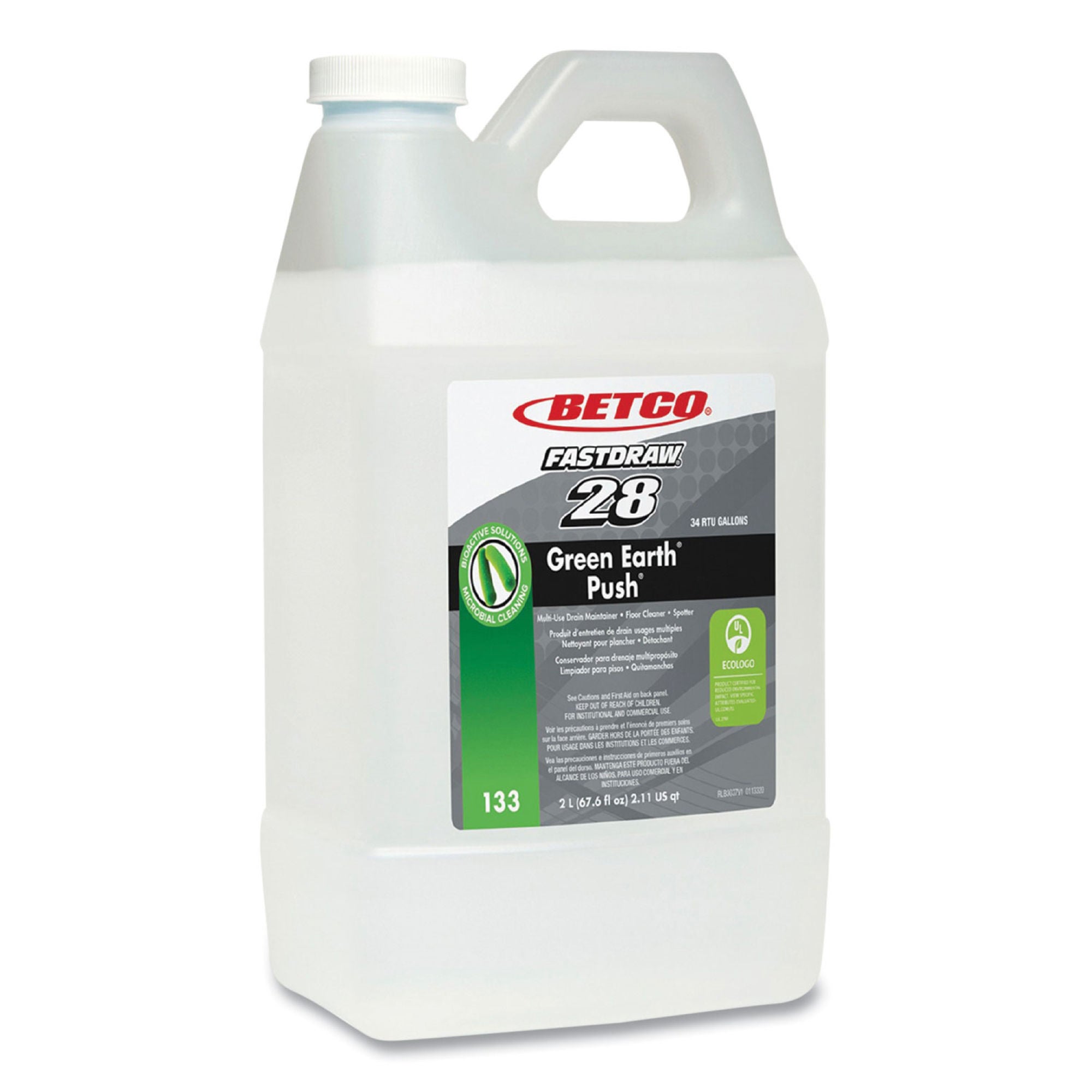 Essendant Co-United Stationers - BET1334700 Drain Cleaner Betco® Bioactive Solutions Push Manual Pour Liquid 2 Liter Jug Wintergreen Scent NonSterile