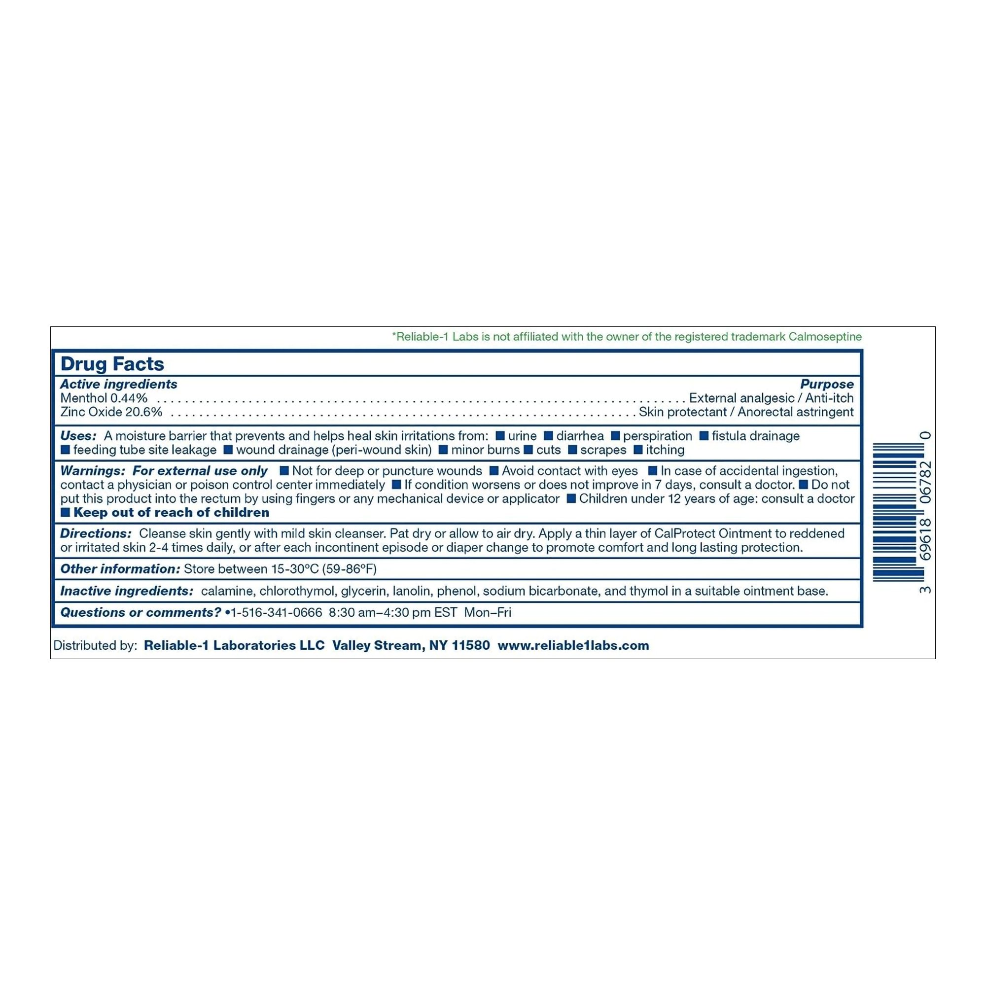 CalProtect Skin Protectant 69618006782 by Reliable 1 Labs