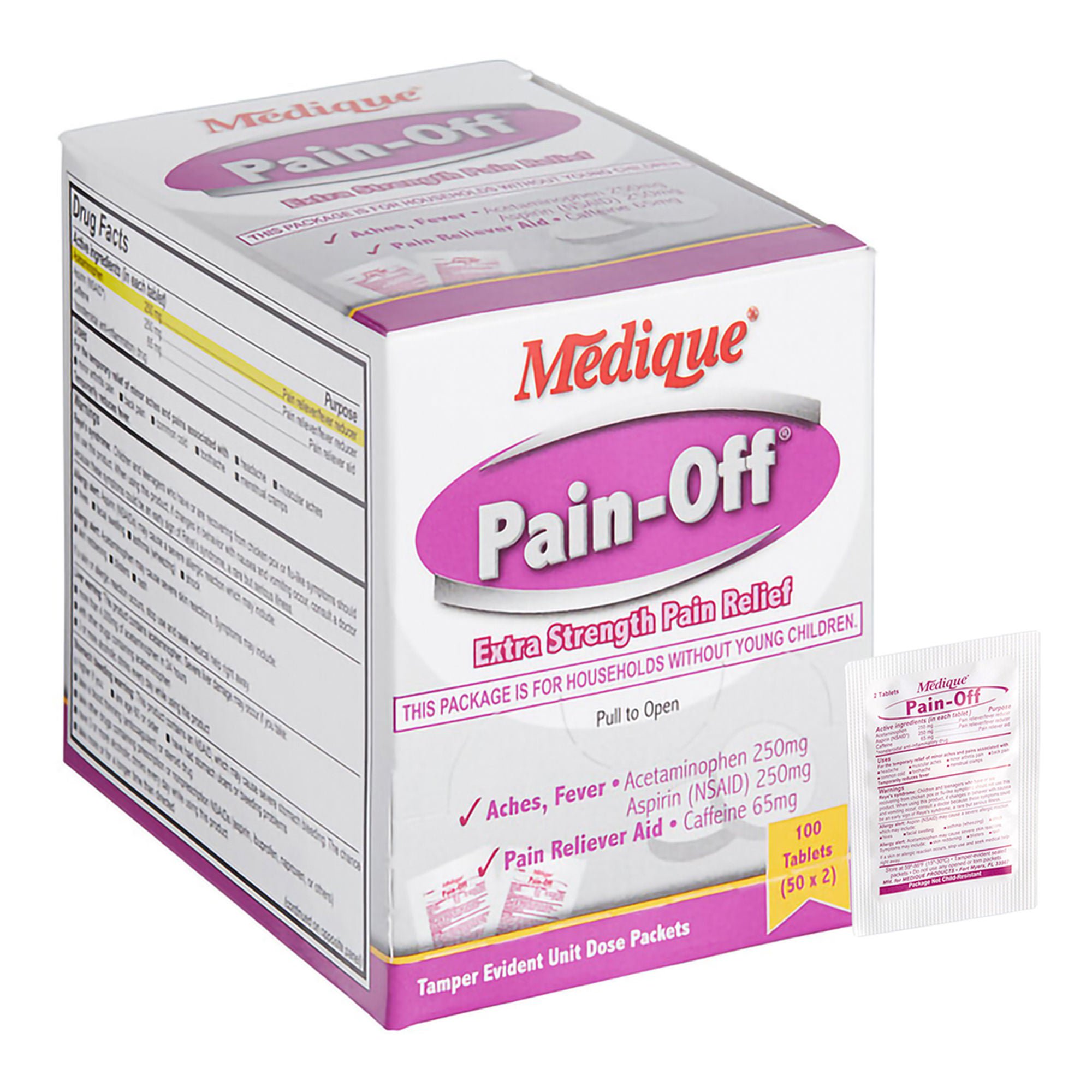 Medique Products - 22833 Pain-Off® Acetaminophen / Aspirin / Caffeine Pain Relief