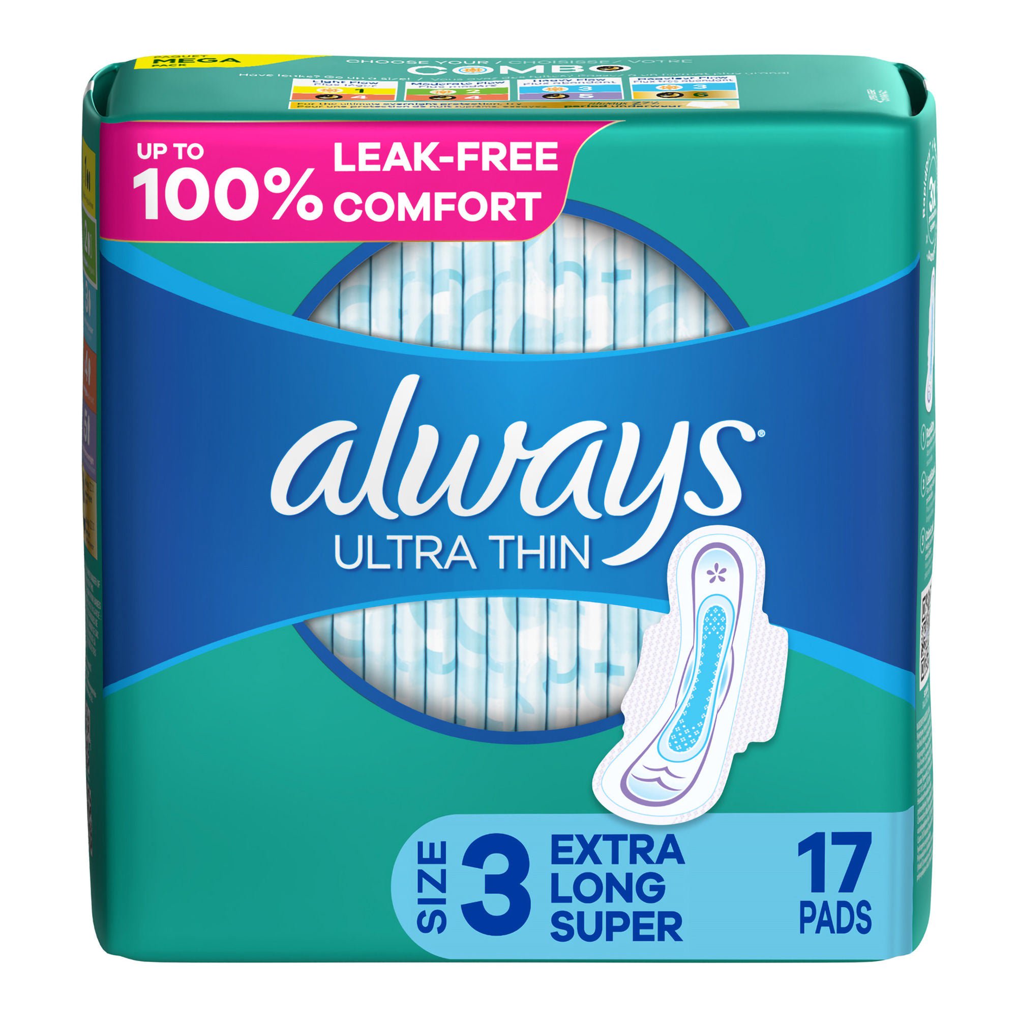 Procter & Gamble - 03077203345 Feminine Pad Always® Ultra Thin With Wings Super Absorbency