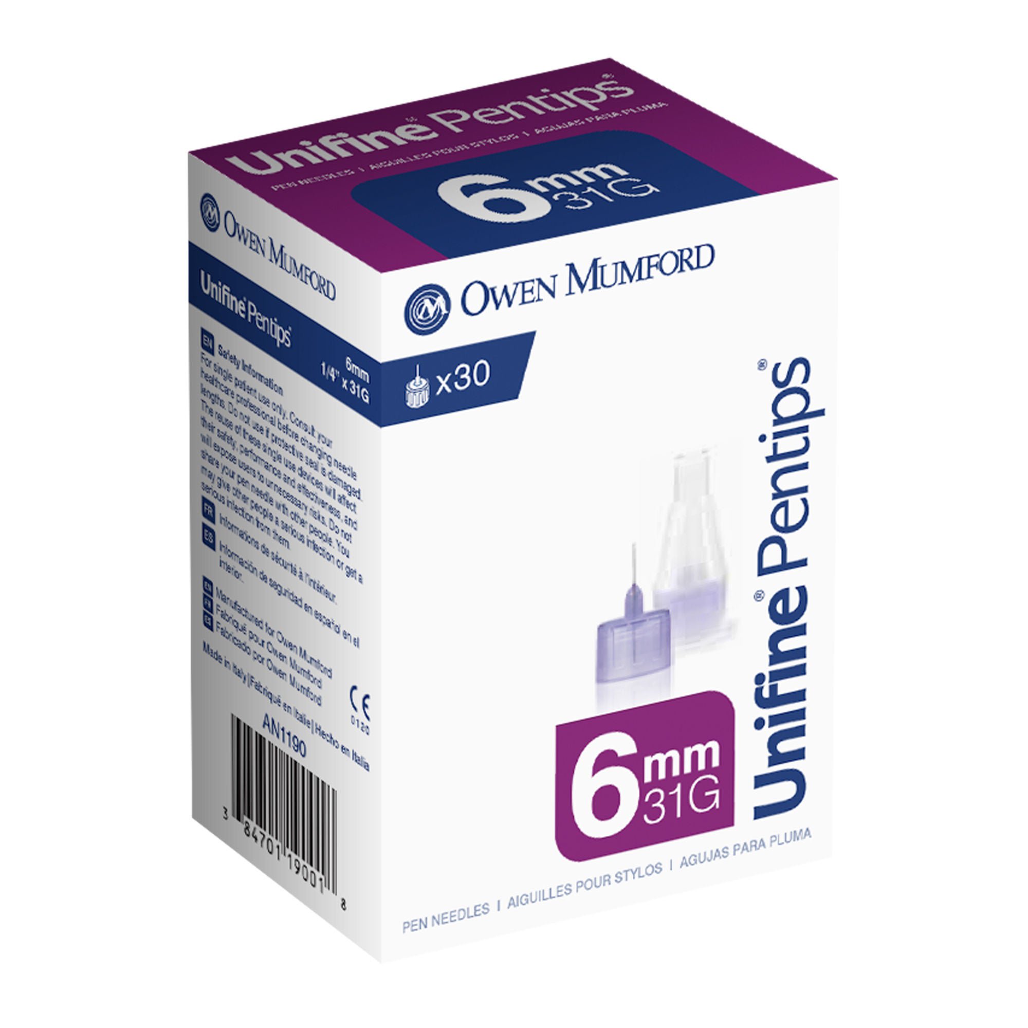 Owen Mumford - AN 1190 Unifine® Pentips® Standard Insulin Pen Needle