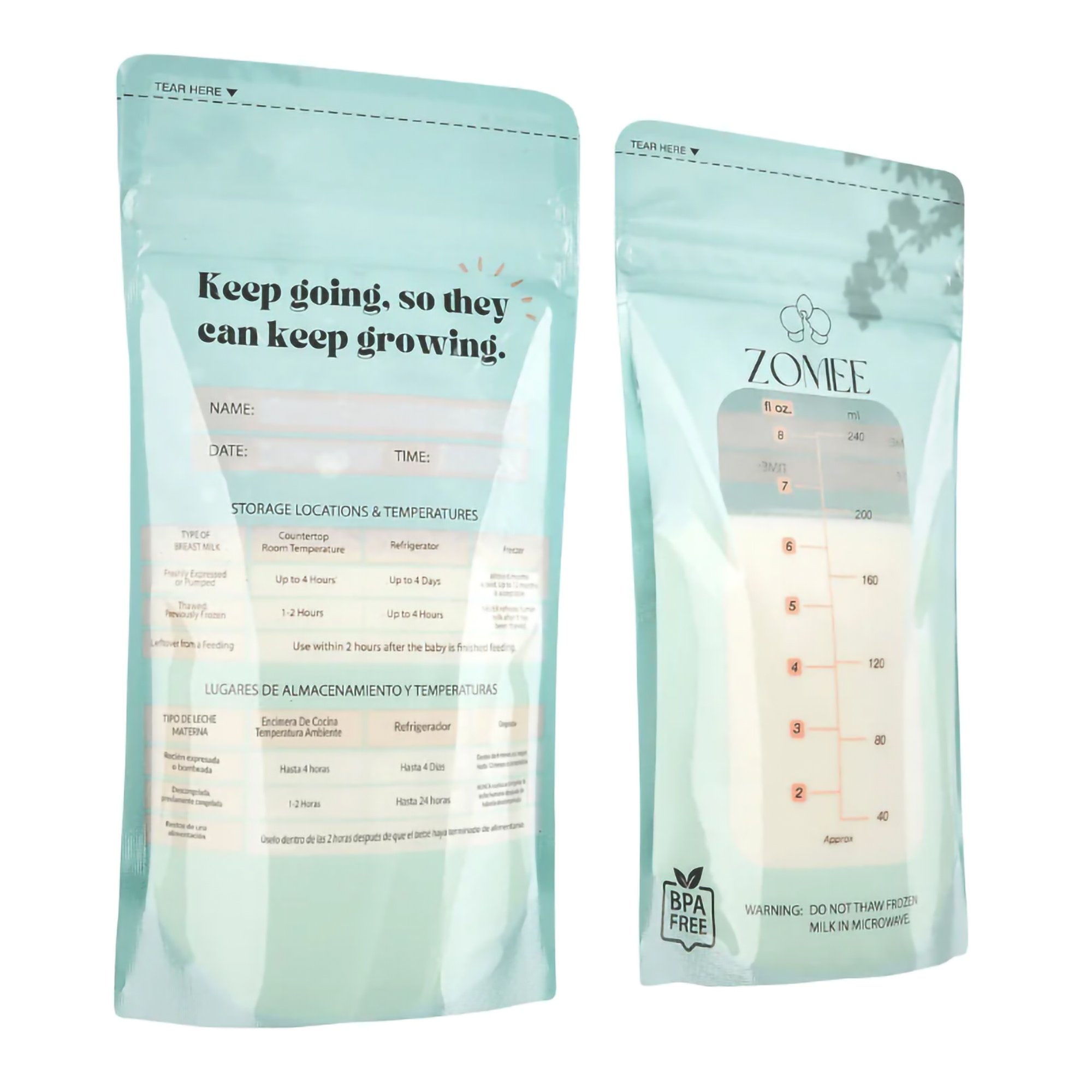 Zomee Breast Milk Storage Bag ZMSB100 by Zev Supplies