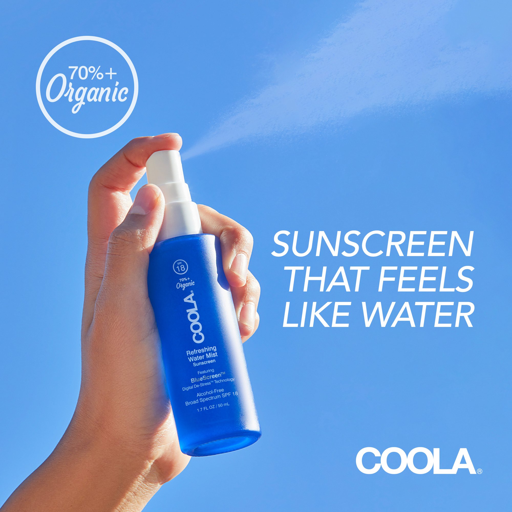 COOLA LLC CL10032 - Coola® Refreshing Water Mist SPF 18 Sunscreen, 1.7 oz. - 1/Each, 24/Case