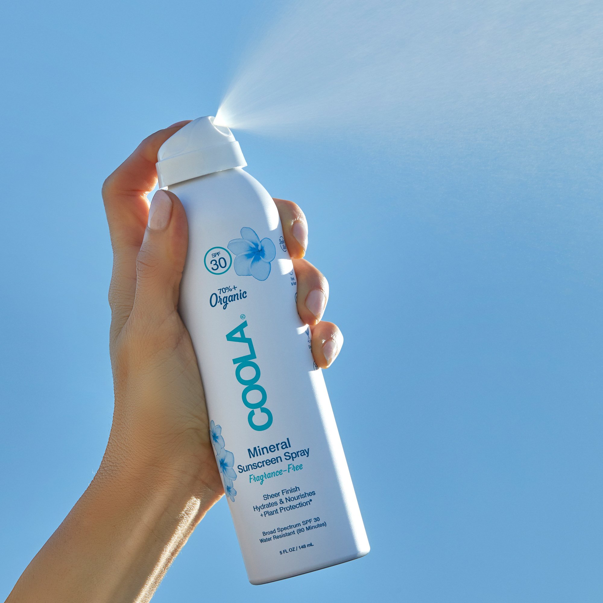 COOLA LLC CL10293 - Coola® Zinc Oxide Sunscreen Spray Fragrance Free SPF 30, 5-ounce Can - 1/Each, 24/Case