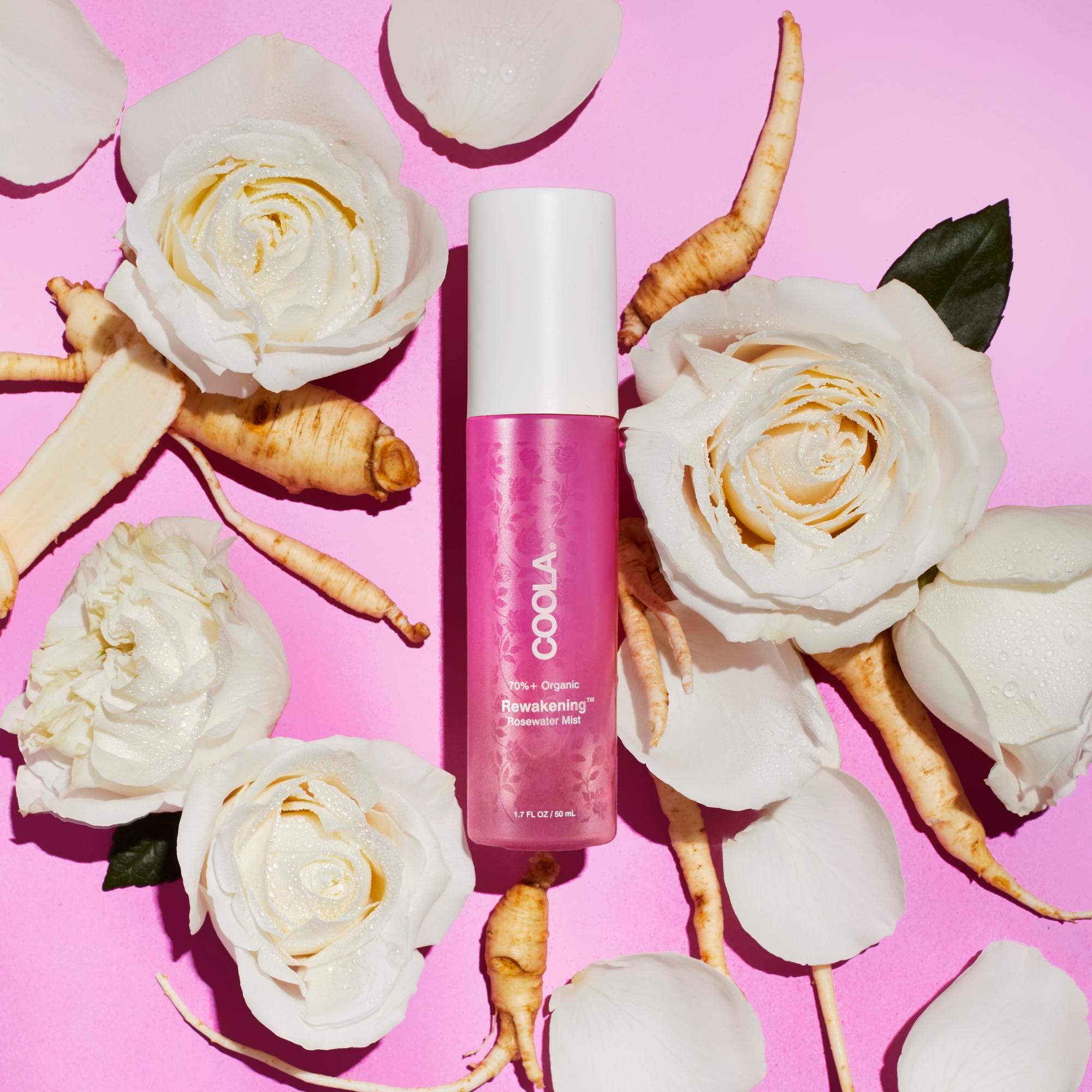 COOLA LLC - CL10300 Facial Moisturizer Rewakening™ Rosewater Mist Face Spray 1.7 oz. Spray Bottle Floral Scent Liquid