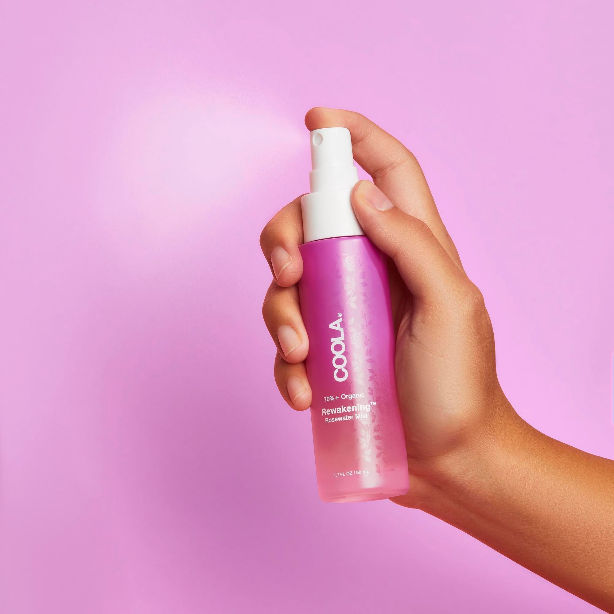 COOLA LLC - CL10300 Facial Moisturizer Rewakening™ Rosewater Mist Face Spray 1.7 oz. Spray Bottle Floral Scent Liquid