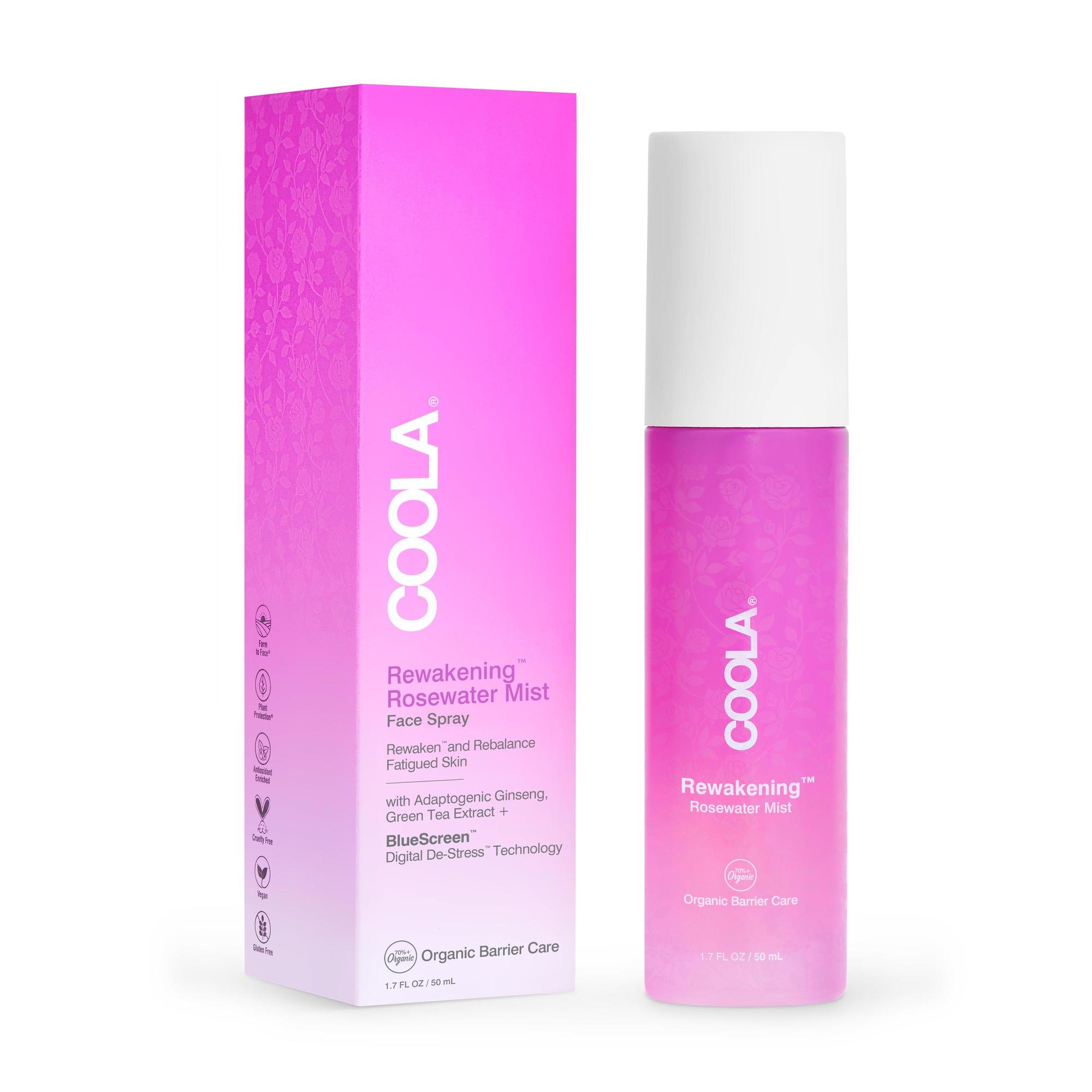 COOLA LLC - CL10300 Facial Moisturizer Rewakening™ Rosewater Mist Face Spray 1.7 oz. Spray Bottle Floral Scent Liquid