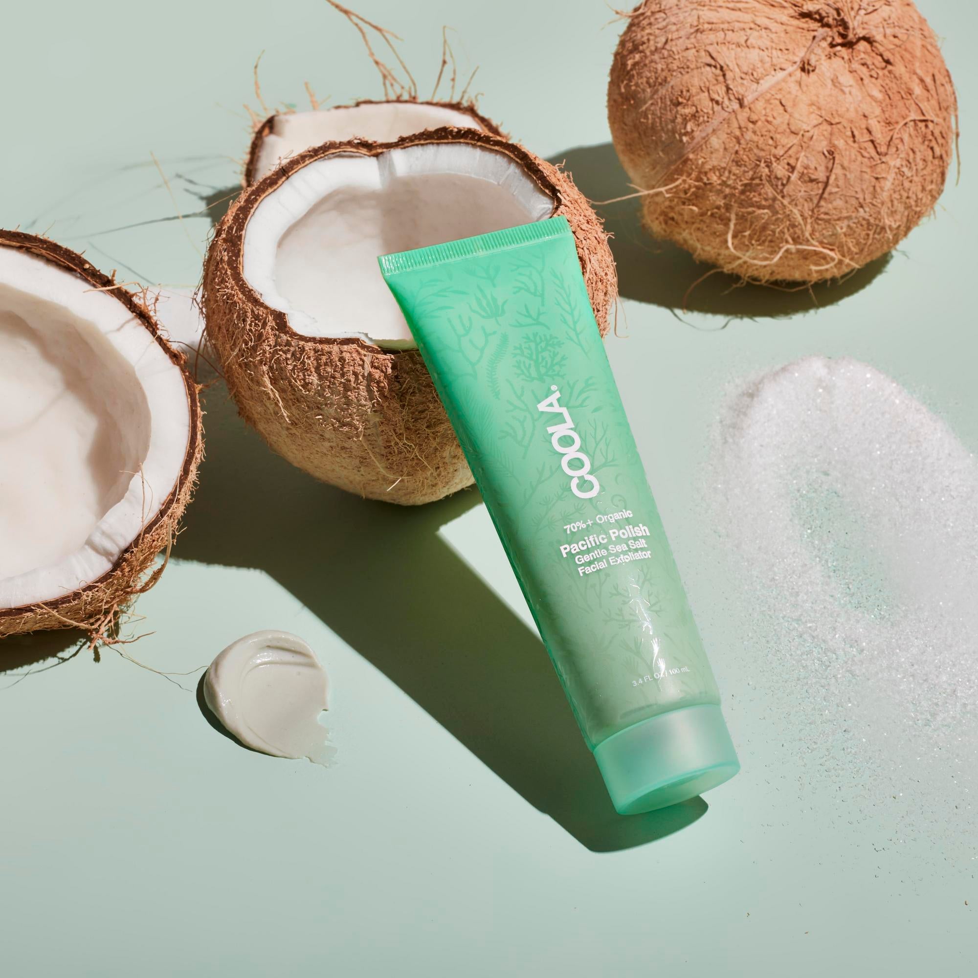 COOLA LLC - CL10330 Facial Cleanser Coola® Pacific Polish Gentle Sea Salt Exfoliator Cream 3.4 oz. Tube Scented