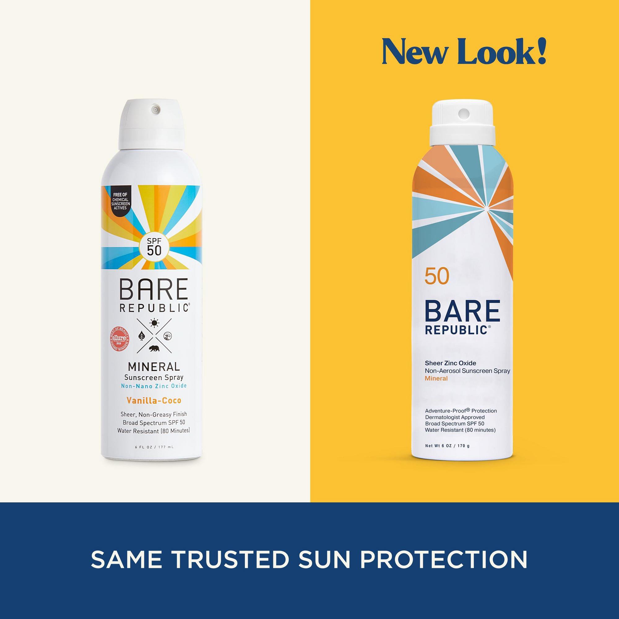 COOLA LLC BR10153 - Bare Republic® Sheer Zinc Oxide Nonaerosol Sunscreen Spray SPF 50 - 1/Each, 12/Case