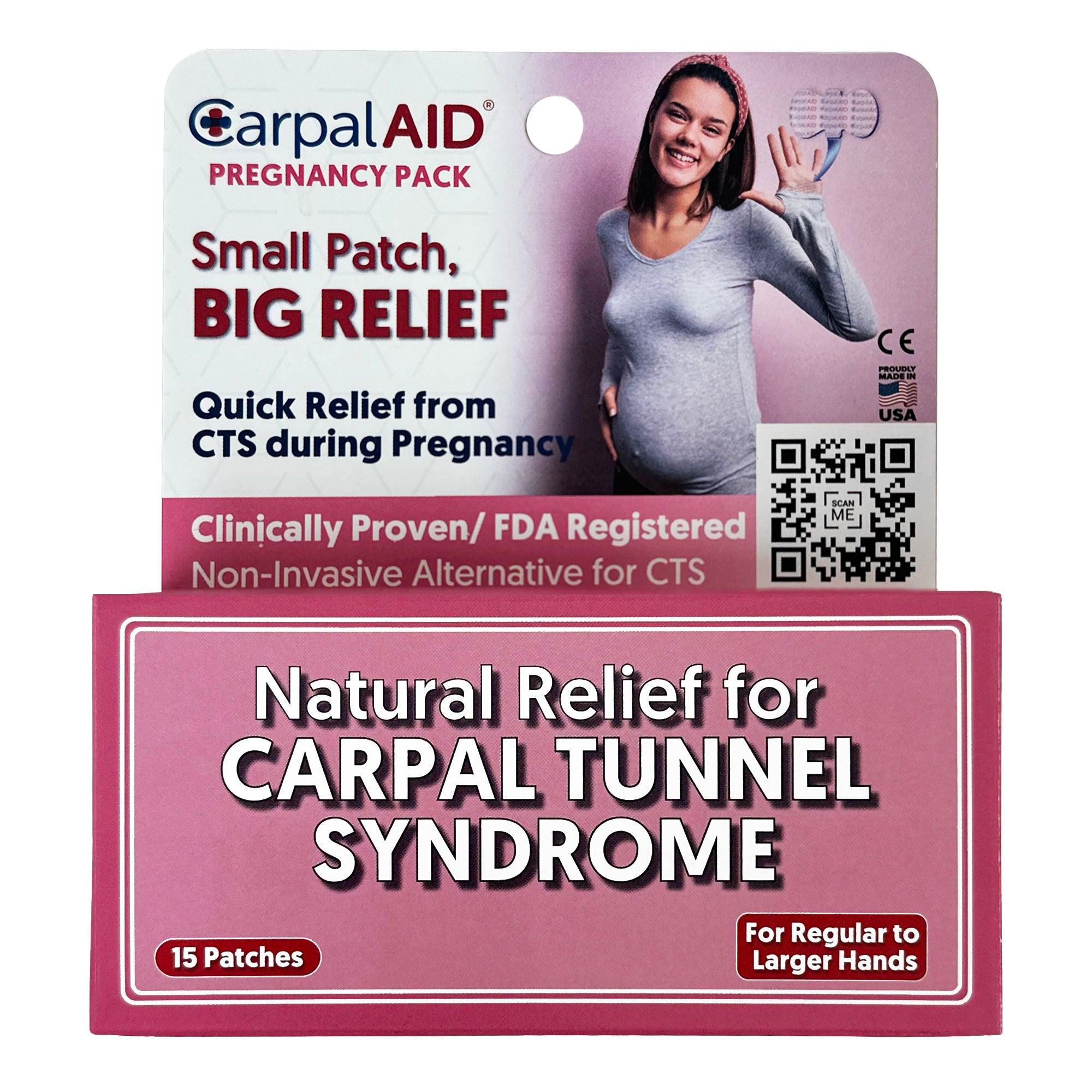 Carpal AID LLC - LGP15PK CarpalAid® Patch Pregnancy Hand-Based Carpal Tunnel Support