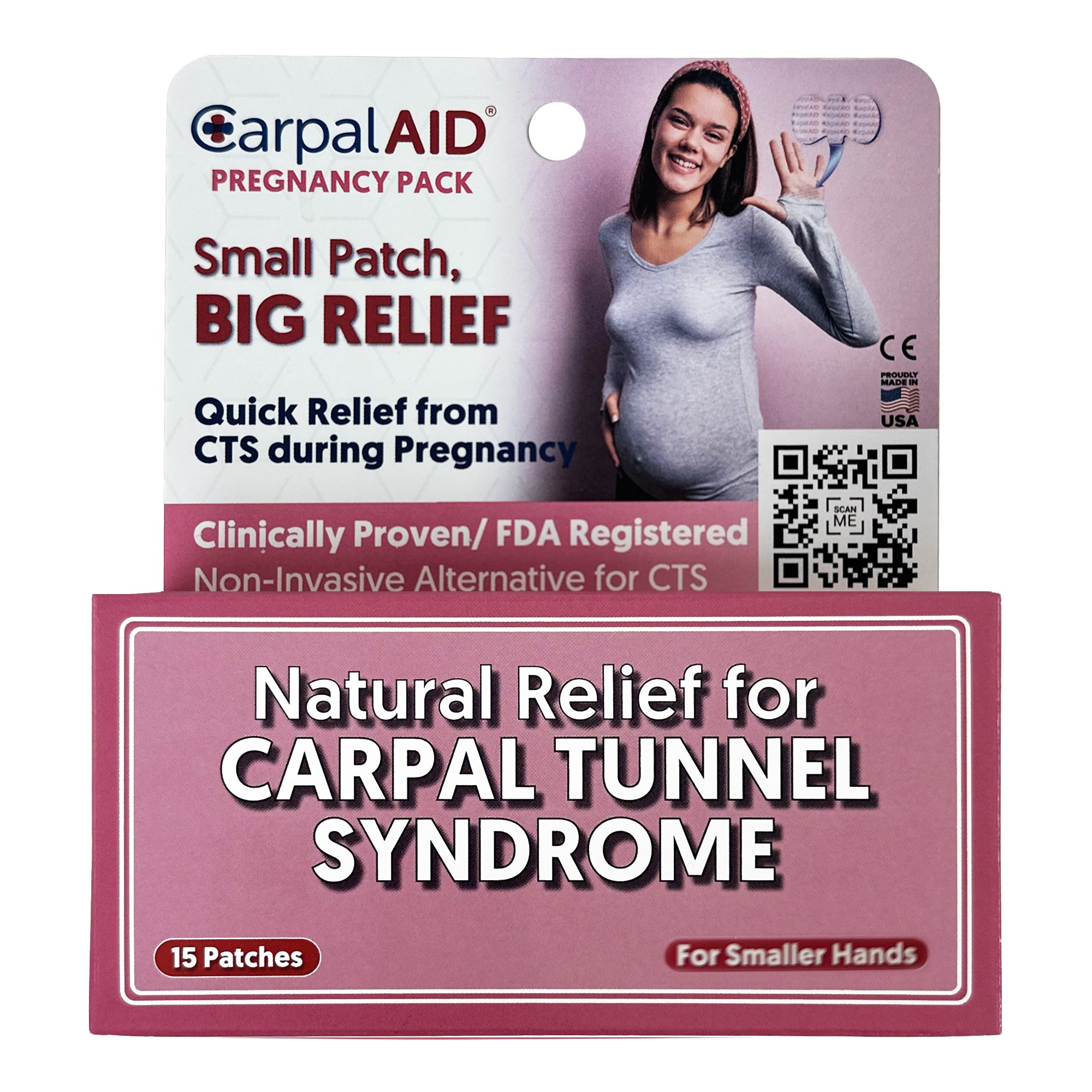 Carpal AID LLC SMP15PK - CarpalAid® Patch Pregnancy Hand-Based Carpal Tunnel Support, Small - 15/Pack, 720/Case