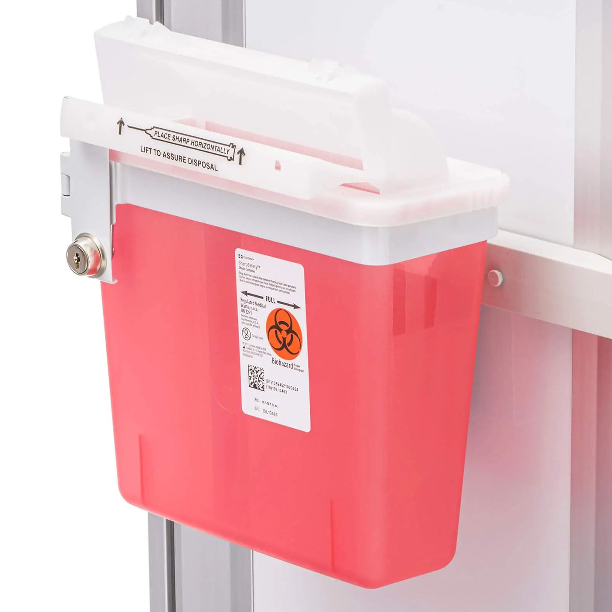 InnerSpace Healthcare - SSCP Cart Sharps Container Solaire For Use with Pace Cart or to a fixed side rail on a Roam Cart