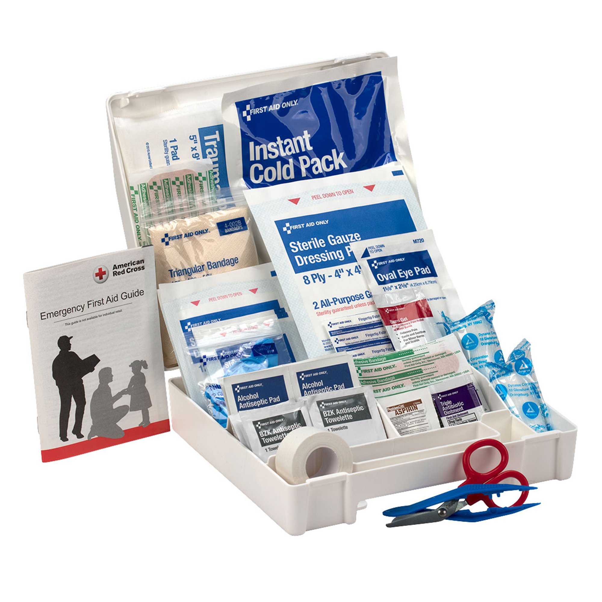 Acme United 222-U - First Aid Only® Ten-Person First Aid Kit, Plastic Case with Dividers - 1/Each, 10/Case
