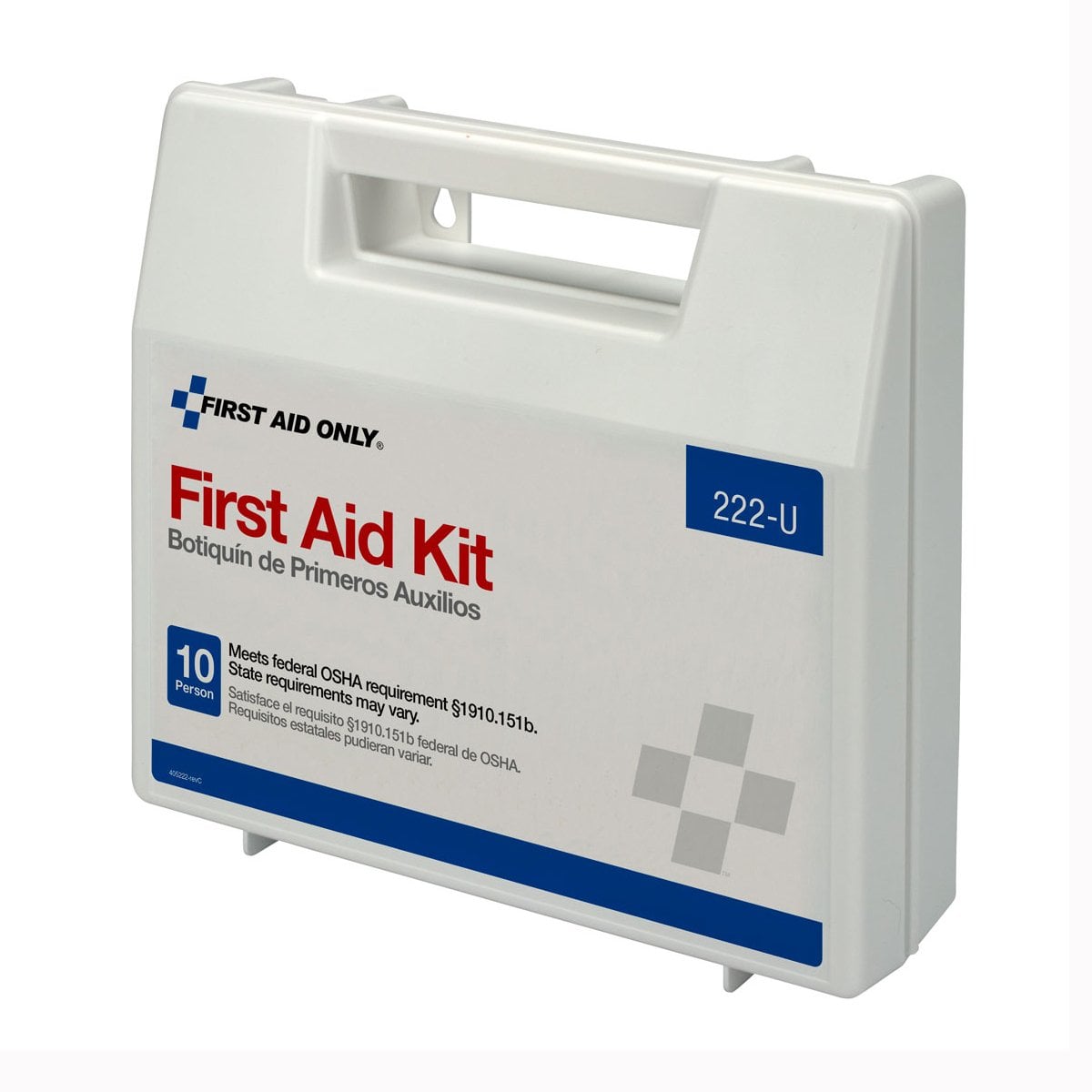 Acme United 222-U - First Aid Only® Ten-Person First Aid Kit, Plastic Case with Dividers - 1/Each, 10/Case