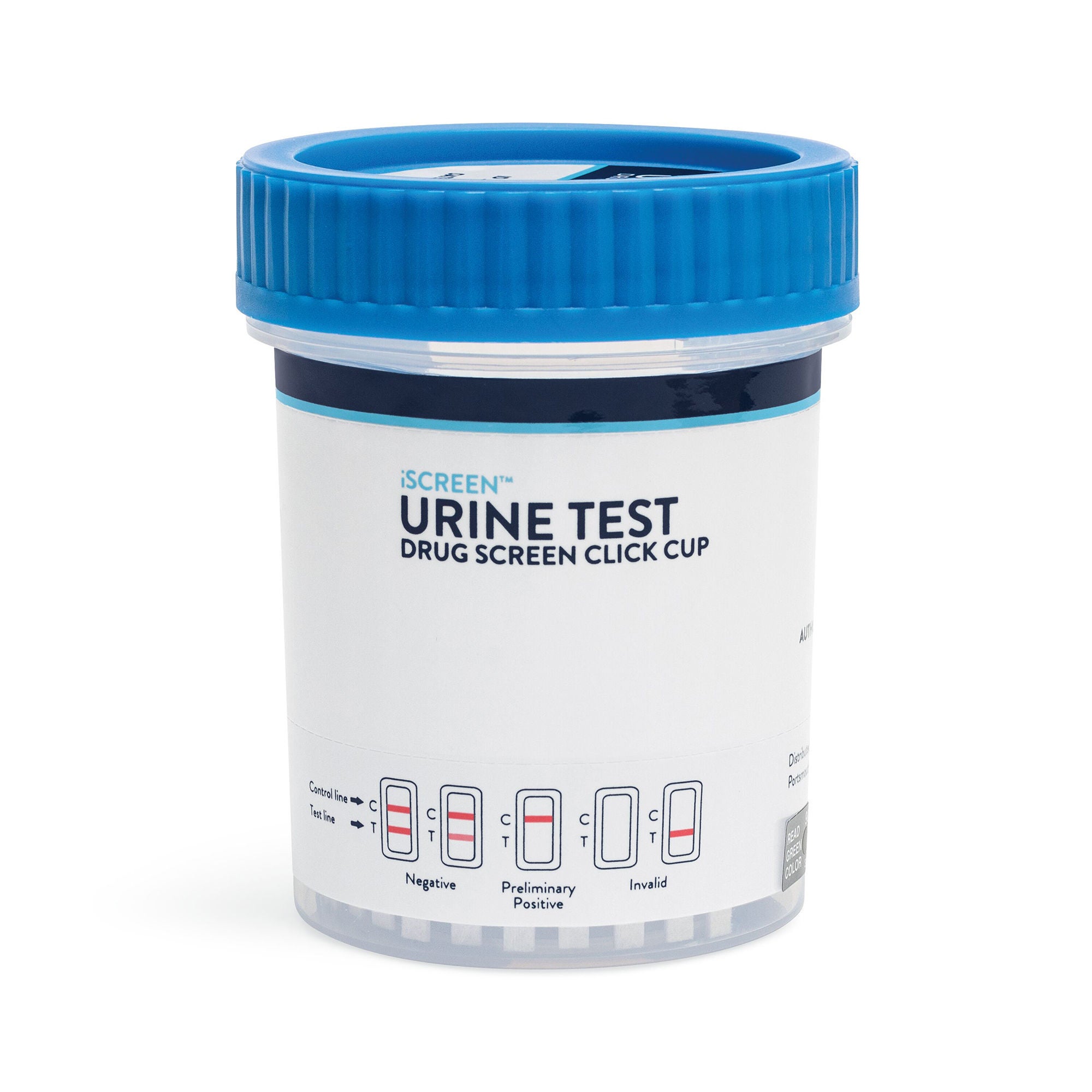 Abbott Rapid Dx North America LLC - ABTDUAW114703C Drugs of Abuse Test Kit iScreen™ Round Click Cup AMP1000, BAR300, BUP10, BZO300, COC300, EDDP300, mAMP/MET1000, MDMA500, MOP300, MTD300, OXY100, PCP25, TCA1000, THC50, (pH, OX, SG) 25 Tests CLIA Waived